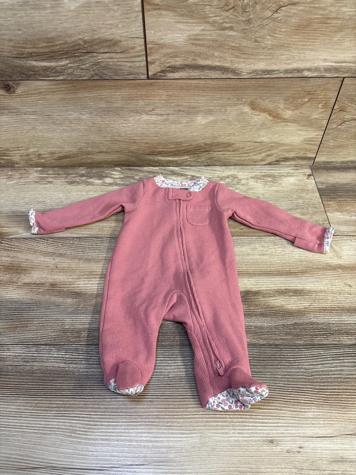 Just One You Waffle Knit Sleeper Pink sz Newborn