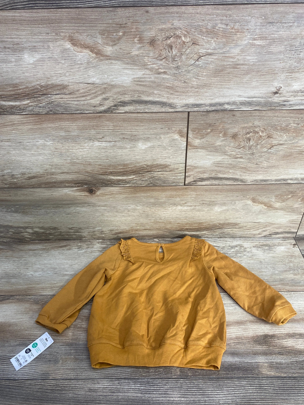 Cat & Jack Ruffled Sweatshirt Gold sz 18m