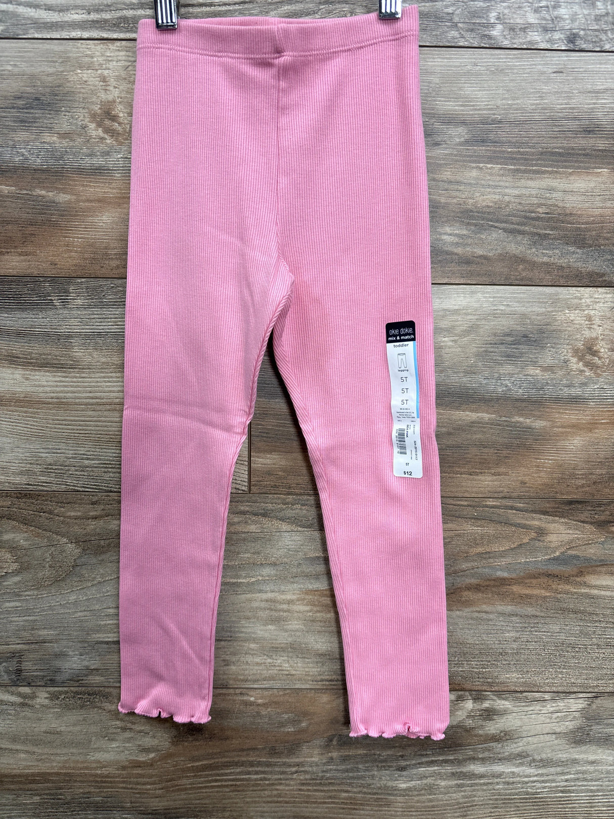 NEW Okie Dokie Ribbed Sea Pink Leggings sz 5T