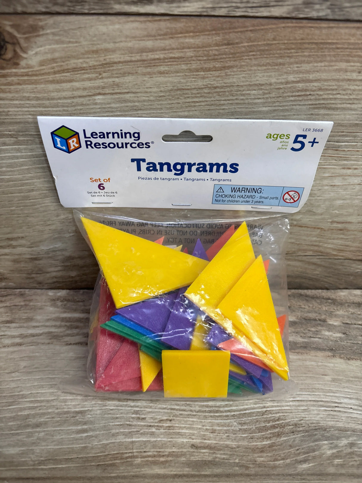 NEW Learning Resources Tangrams 42ct.