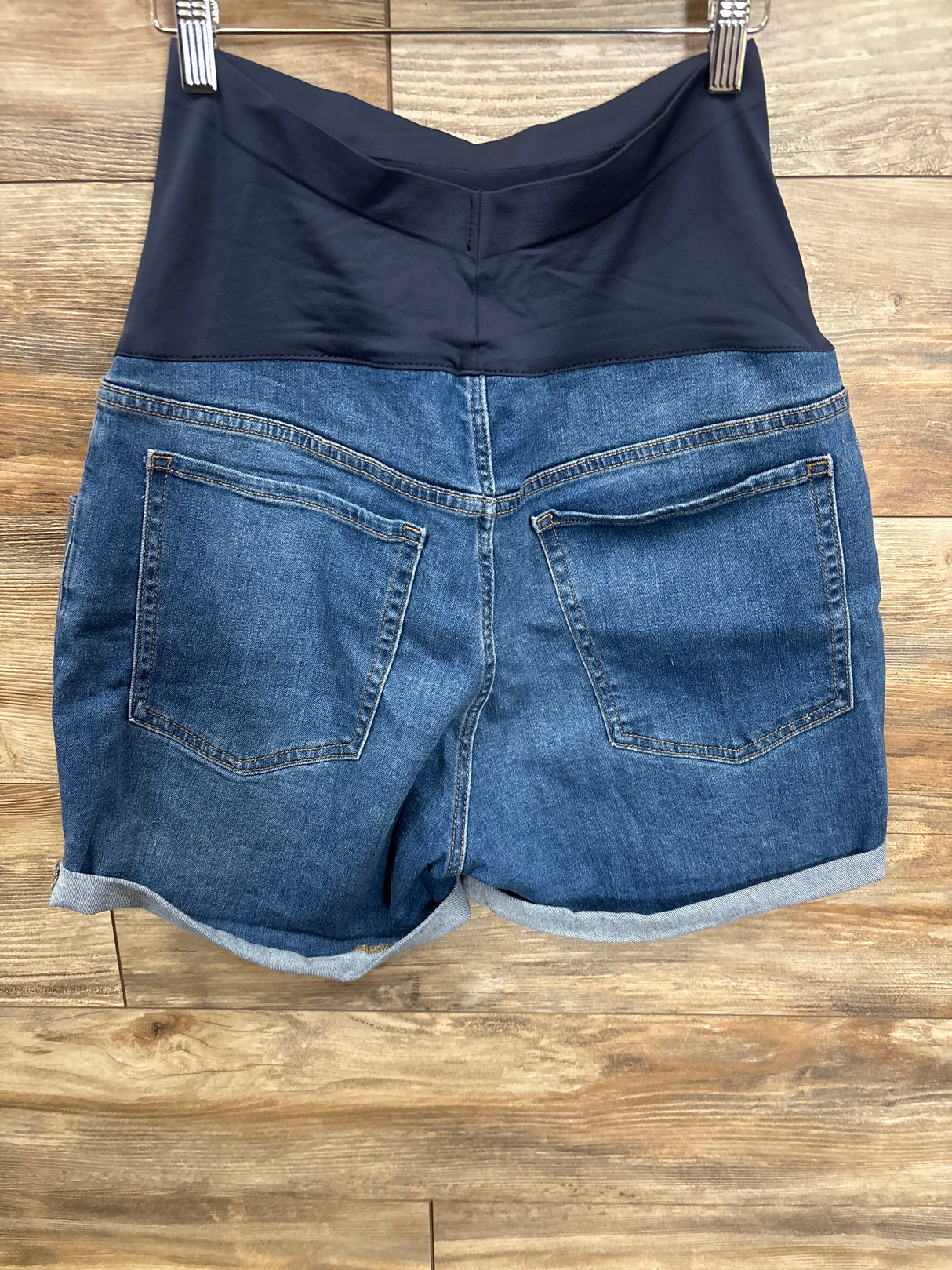 Old Navy Maternity Full Panel Denim Shorts Blue sz Large