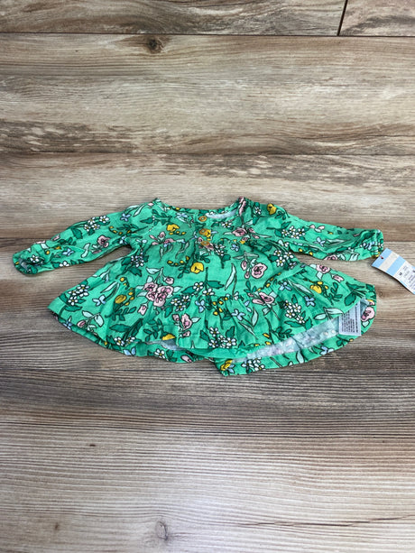 NEW Cat & Jack Floral Henley Dress & Bloomers Green sz Newborn - Me n Mommy To Be