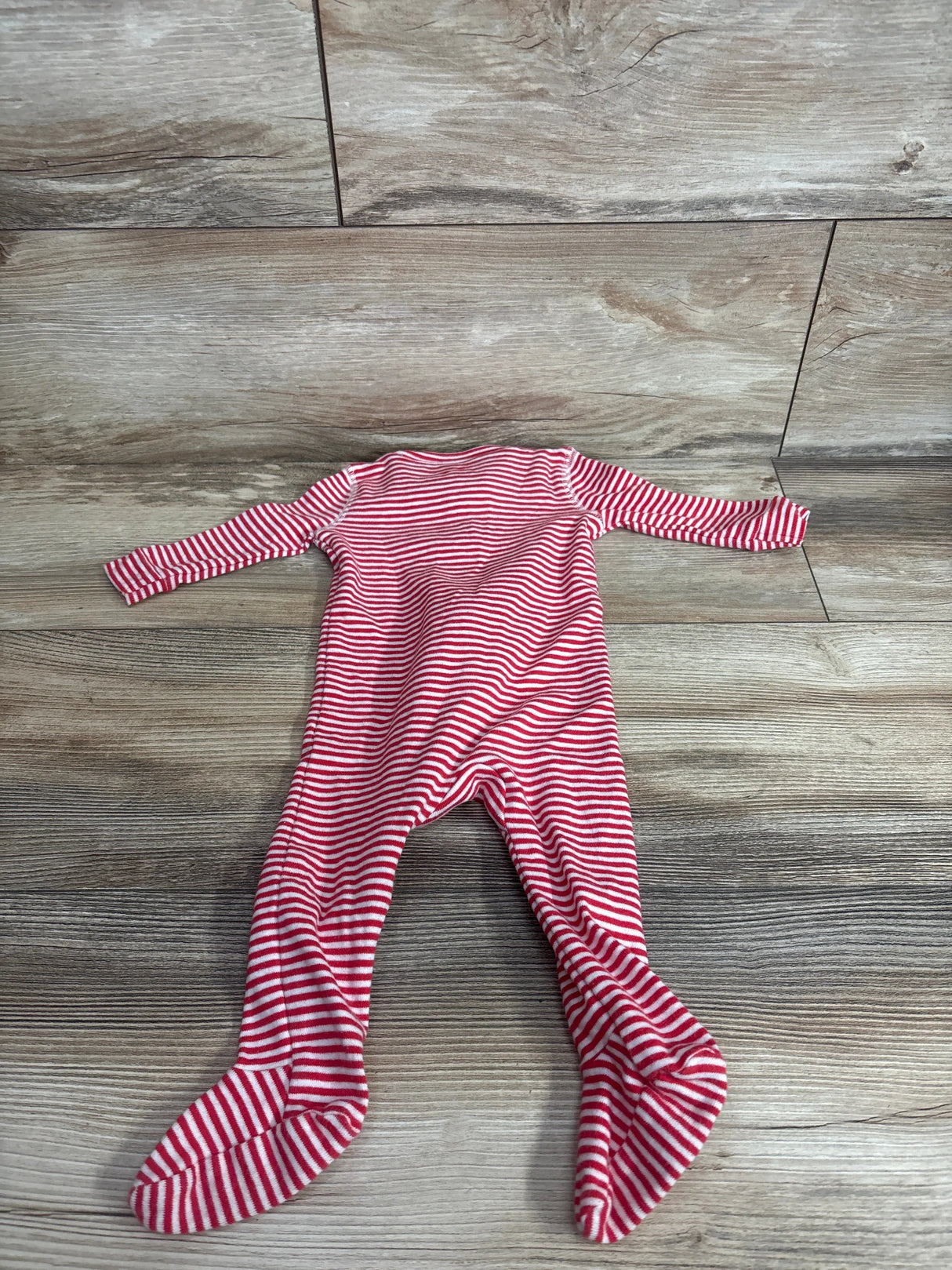 Primary Organic Striped Sleeper Red sz 3-6m