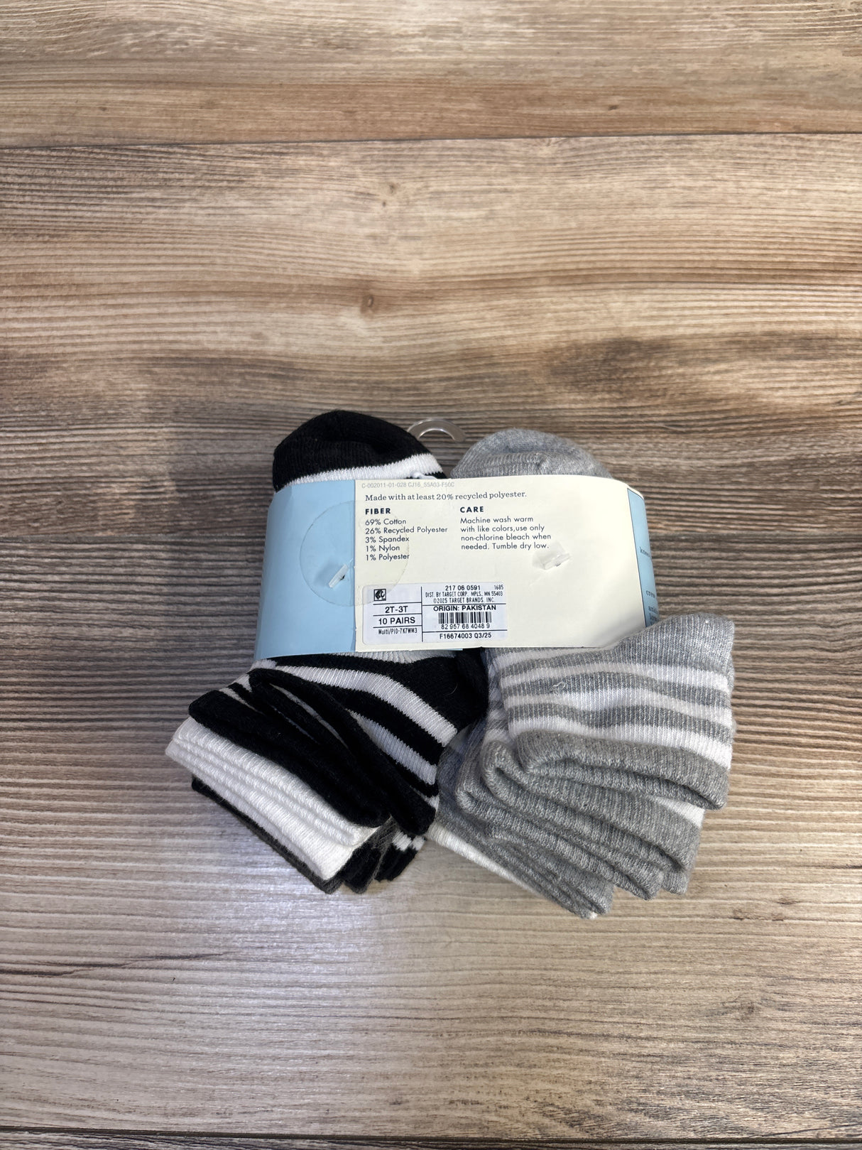 NEW Cat & Jack 10pk Ankle Socks sz 2-3T