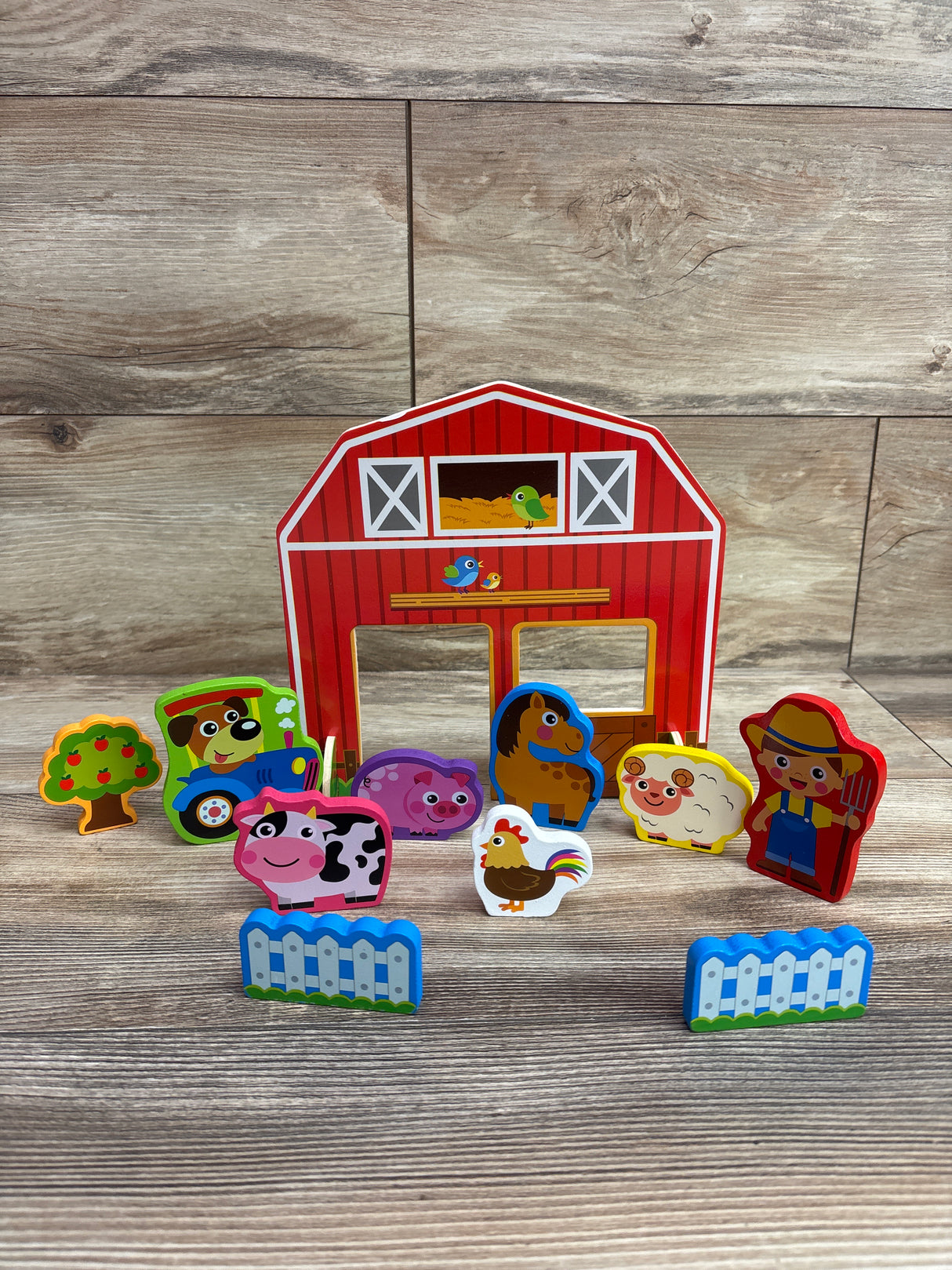 Matty's Toy Shop Deluxe Wooden Farm Playset 13pc