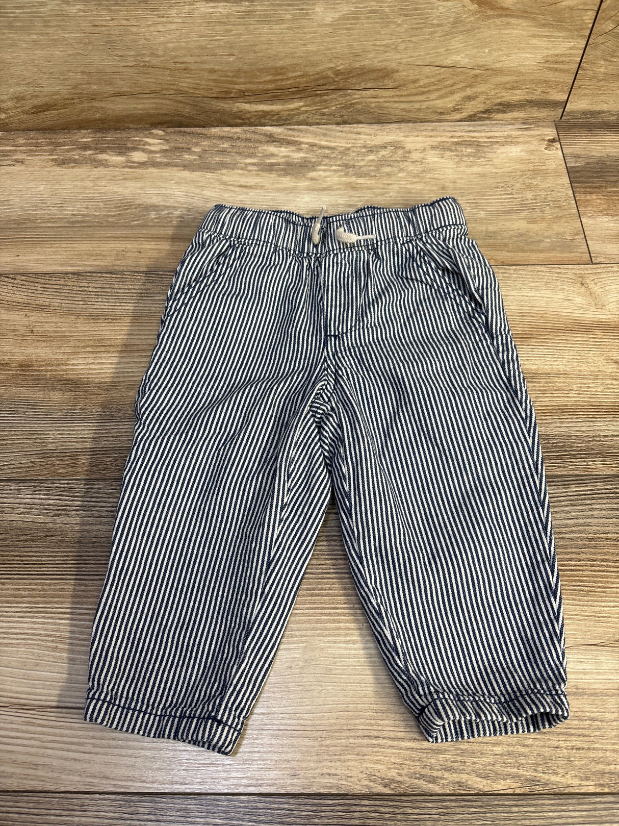Old Navy Striped Barrel Leg Drawstring Pants Blue sz 12-18m
