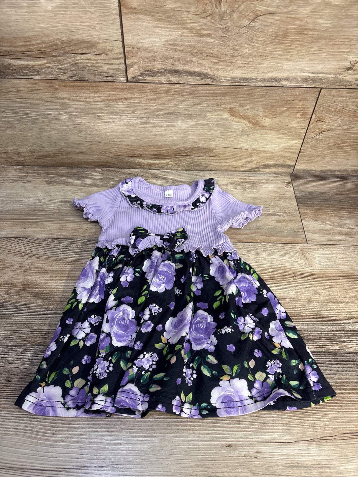 Mercatoo Floral Ruffle Dress Purple sz 9-12m