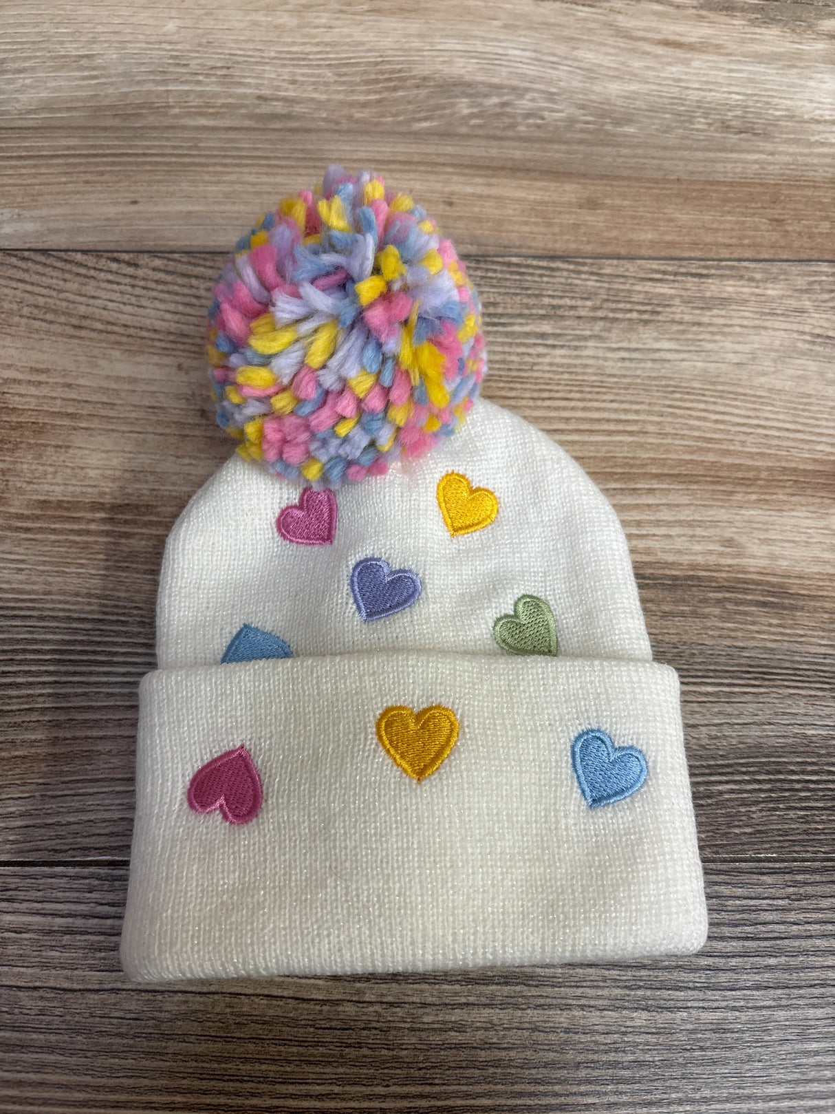 Toby Pom Pom Beanie White