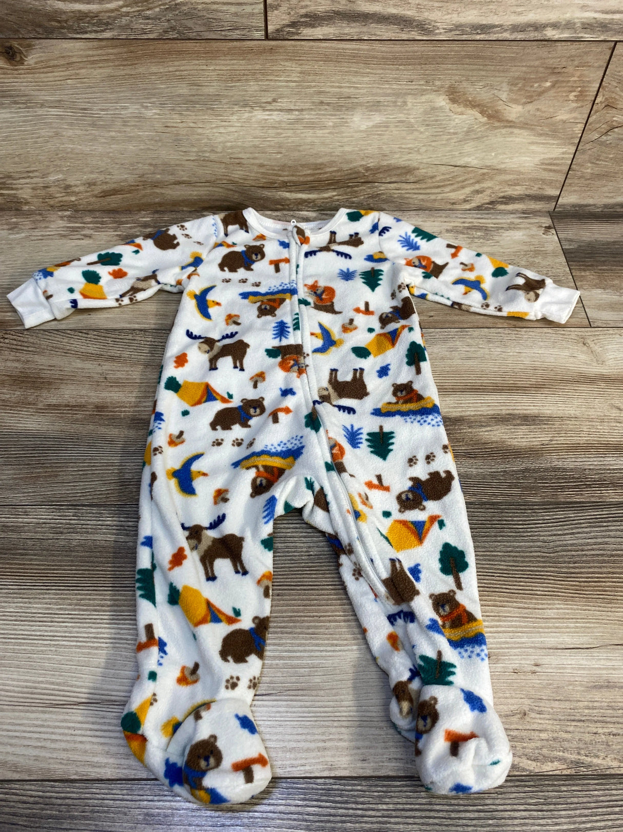 Kids Headquarters Animal Print Blanket Sleeper Ivory sz 6m