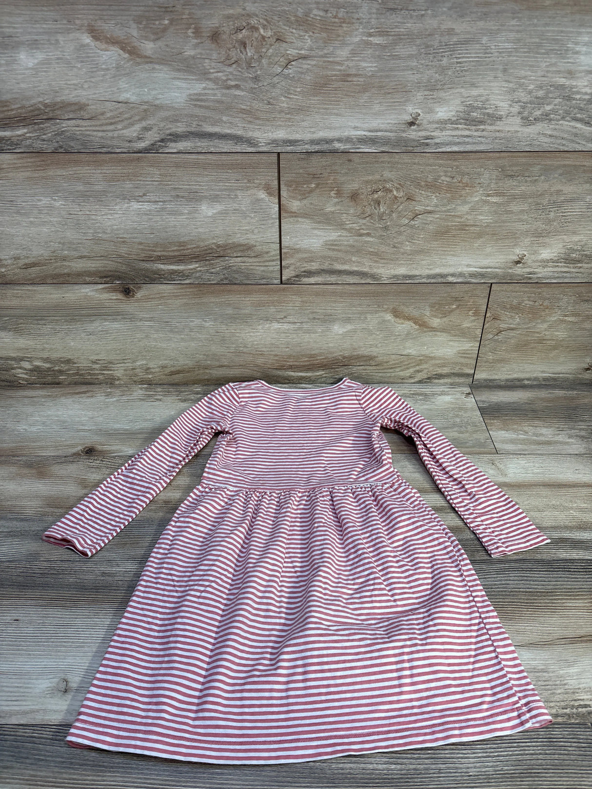 Carter's Long Sleeve Striped Dress Pink sz 5T