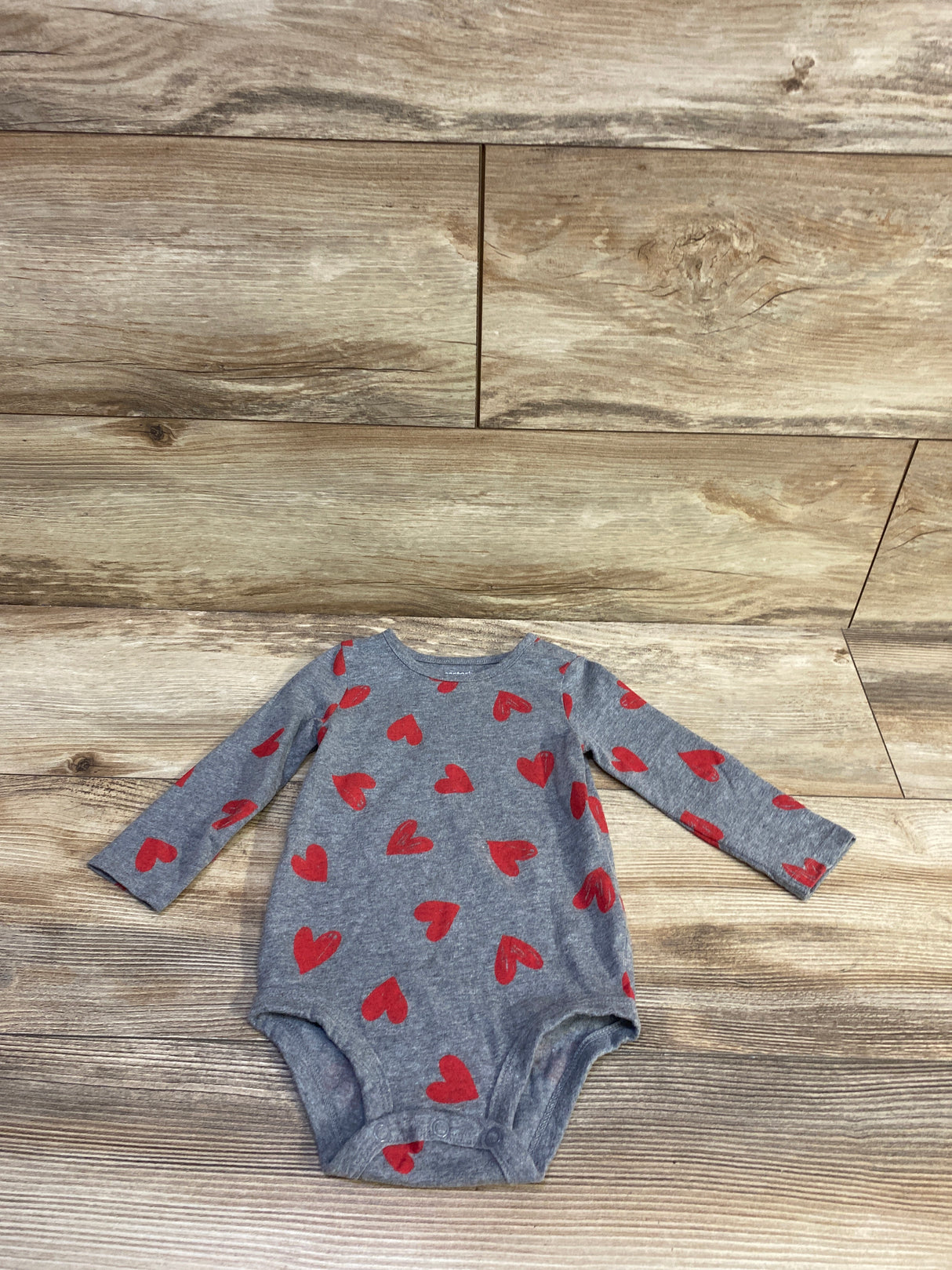 Carter's Heart Print Bodysuit Grey sz 9m