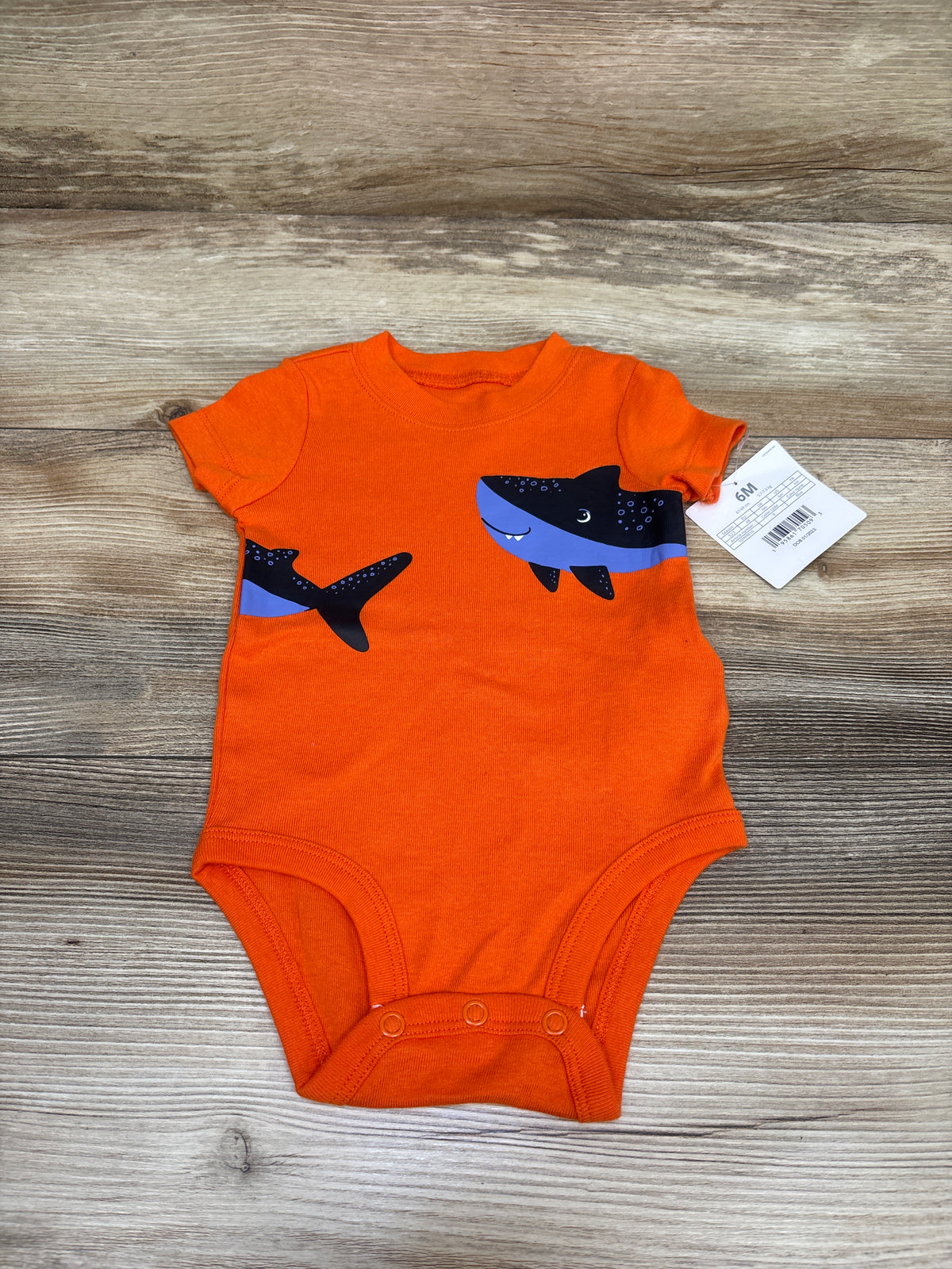 NEW Carter's Shark Bodysuit Orange sz 6m