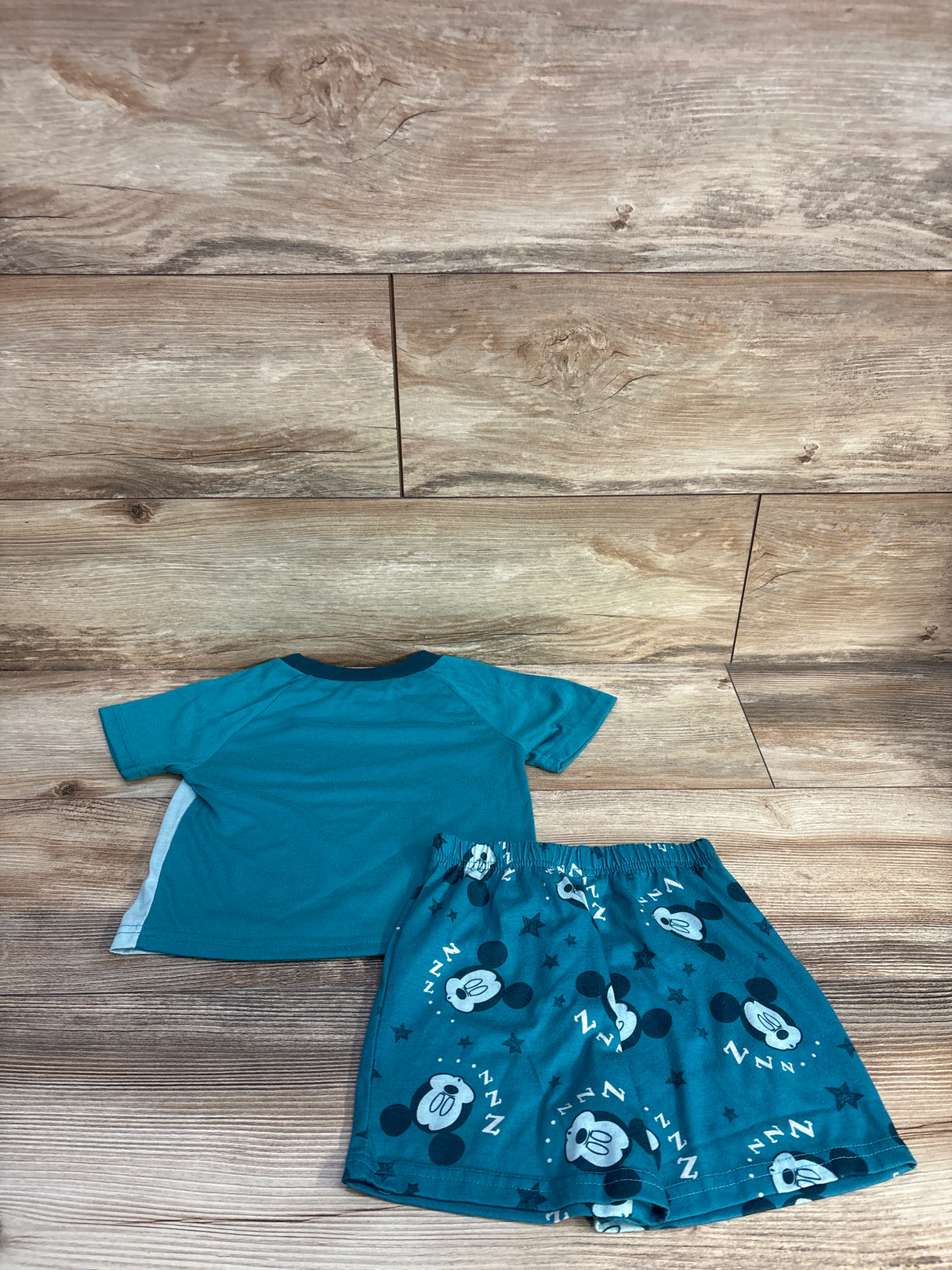 Disney 2pc Mickey Mouse Pajama Set Teal sz 3T