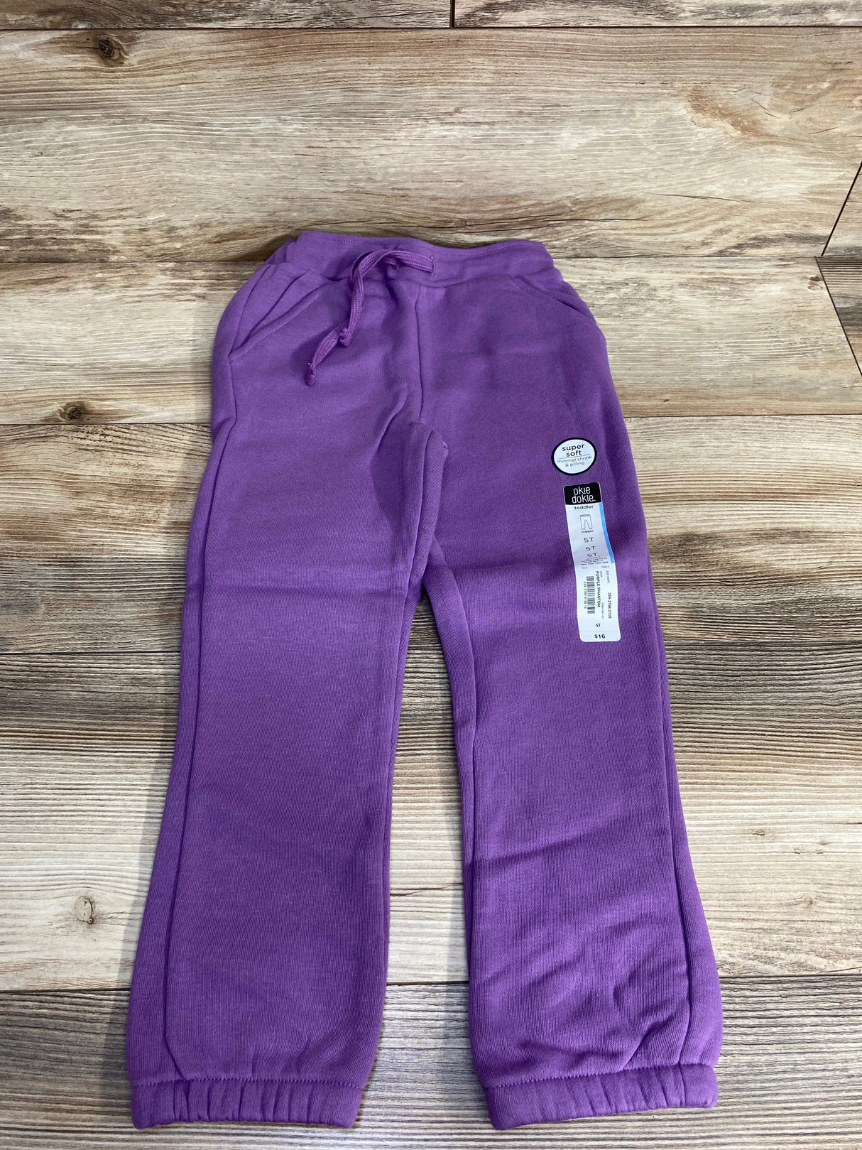 NEW Okie Dokie Purple Phantom Joggers sz 5T
