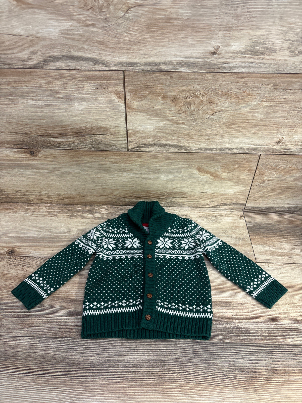 Tahari Baby Fair Isle Knit Sweater Green sz 12m