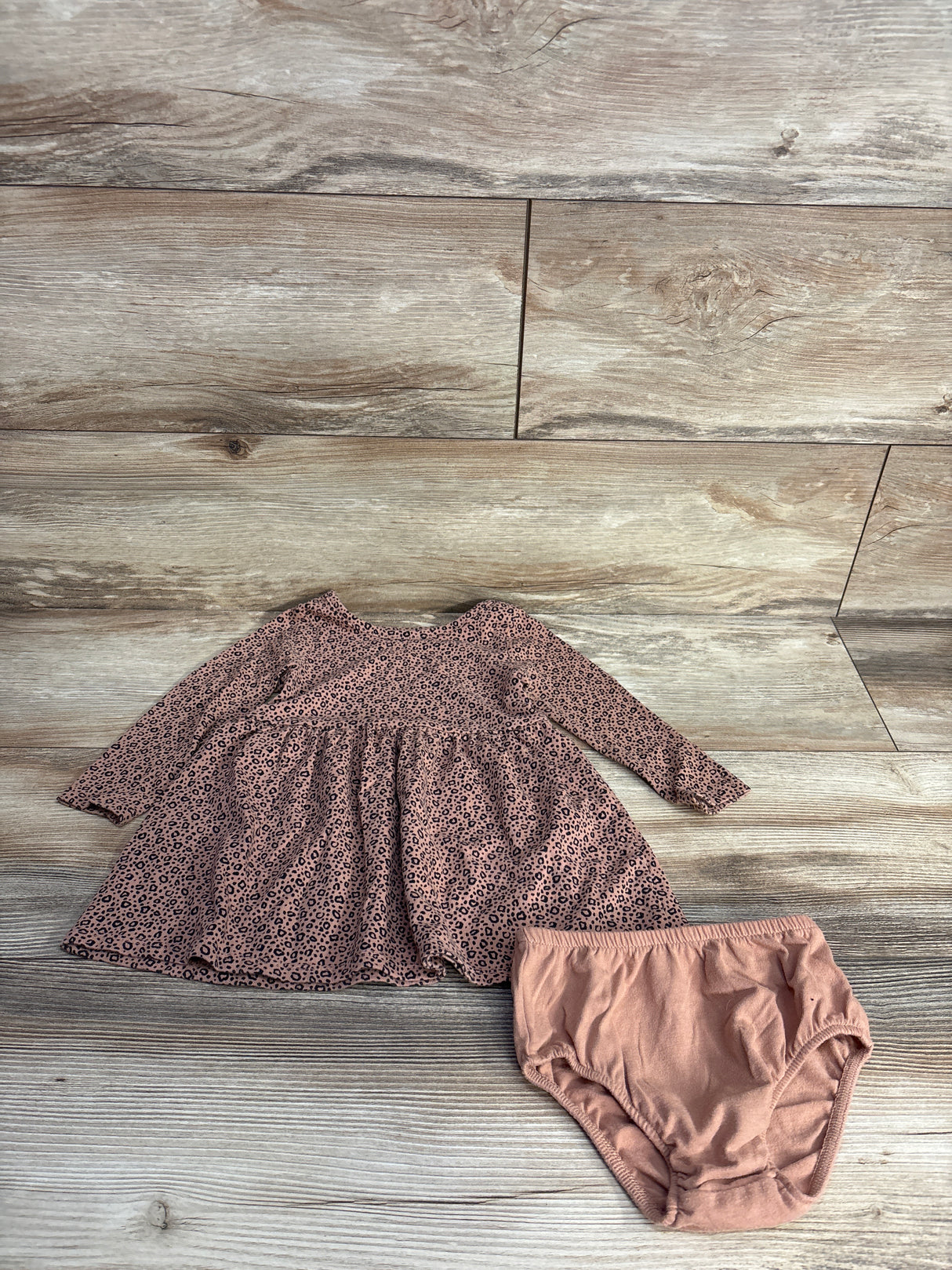 Cat & Jack 2pc Leopard Print Dress & Bloomers Tan sz 18m