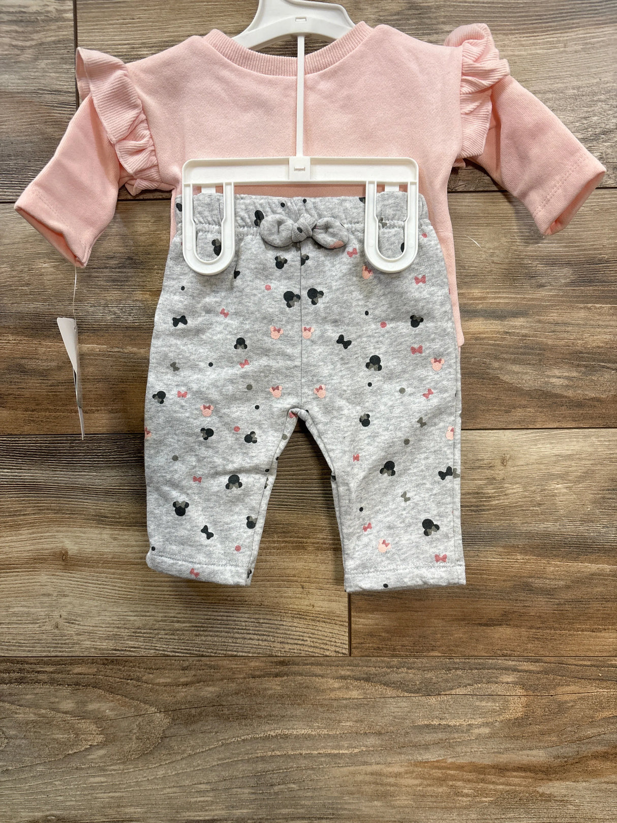 NEW Disney Baby 2pc Minnie Mouse Sweatshirt & Pants Set Pink sz Newborn