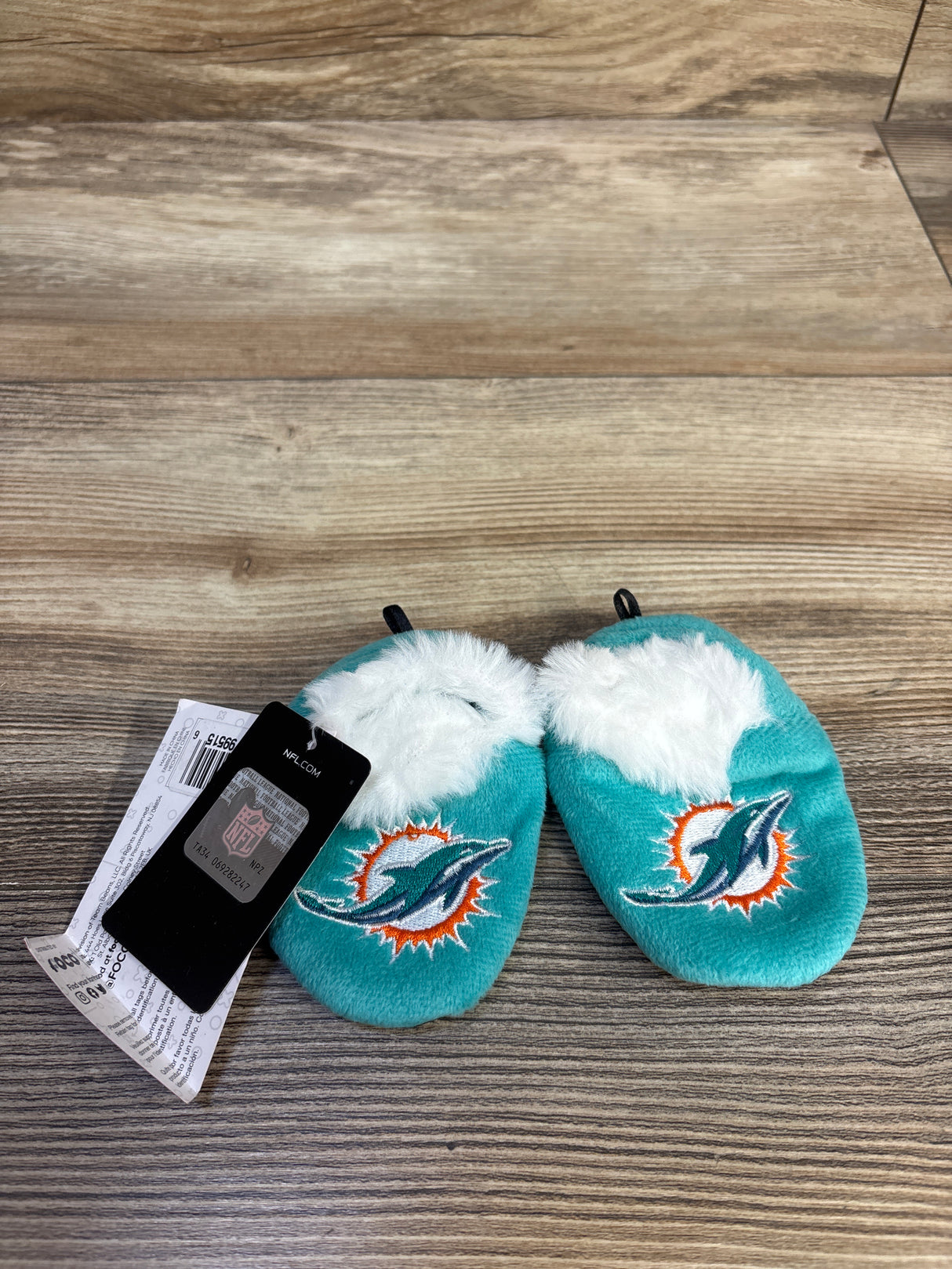 NEW FOCO NFL Miami Dolphins Logo Baby Bootie Slippers Teal sz 1c