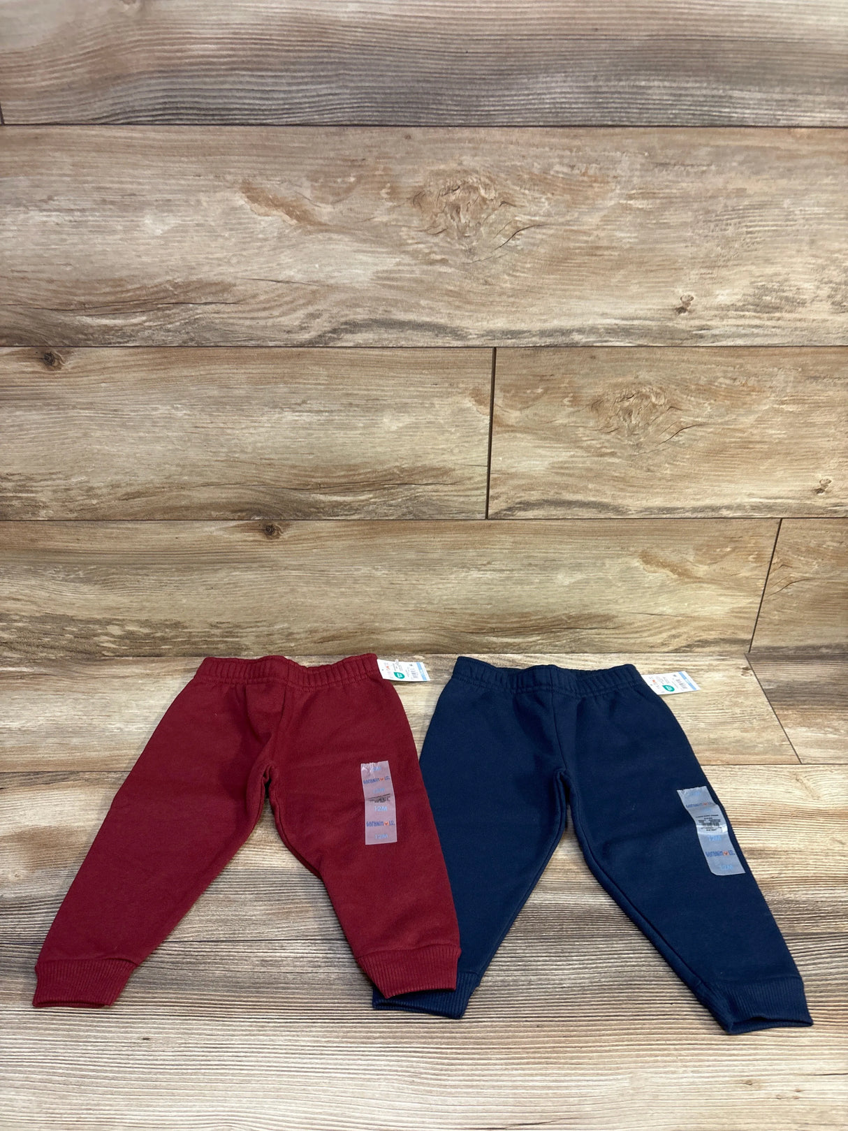 NEW Garanimals 2pk Pull On Joggers Navy/Red sz 12m