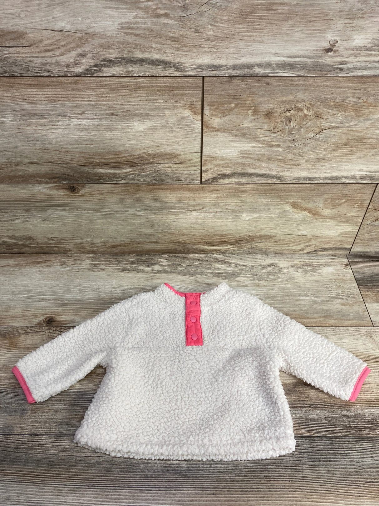 Baby Gap Sherpa Henley Pull Over Sweater Ivory sz 3-6m