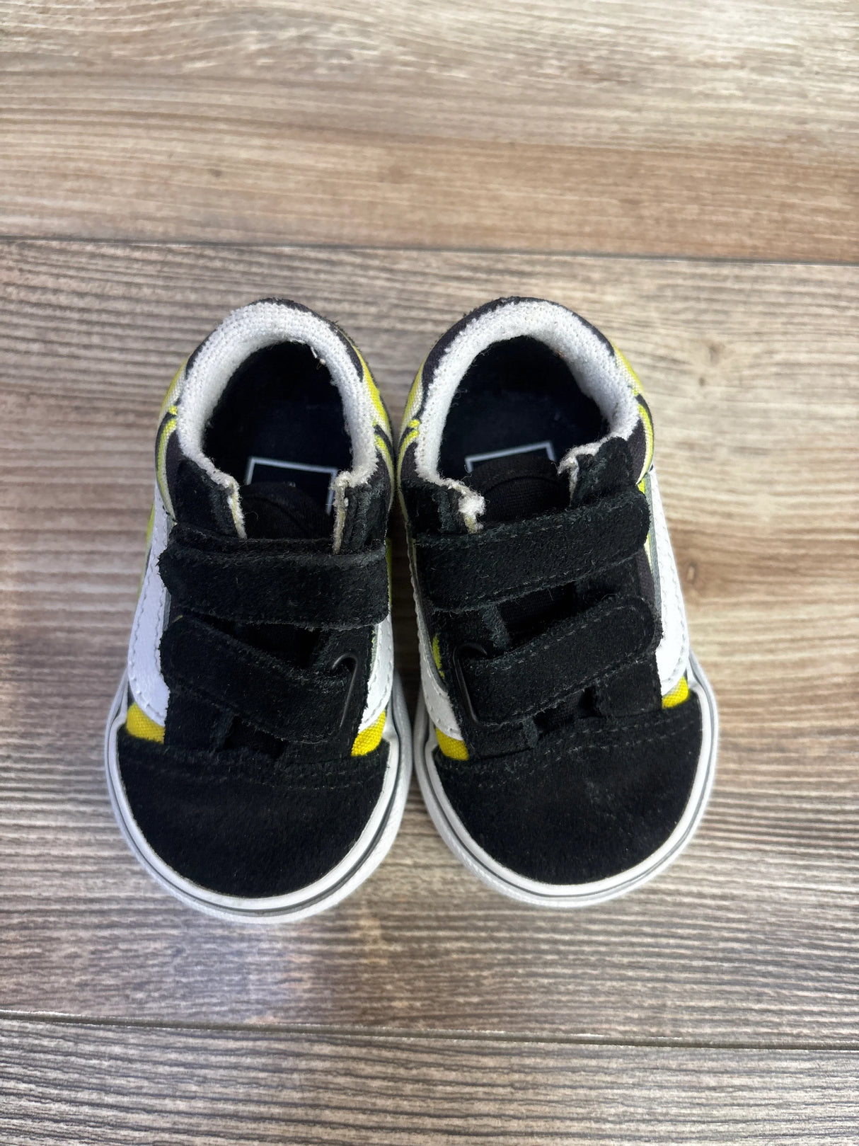 Vans Flame Velcro Strap Sneakers Black sz 2.5 - Me n Mommy To Be