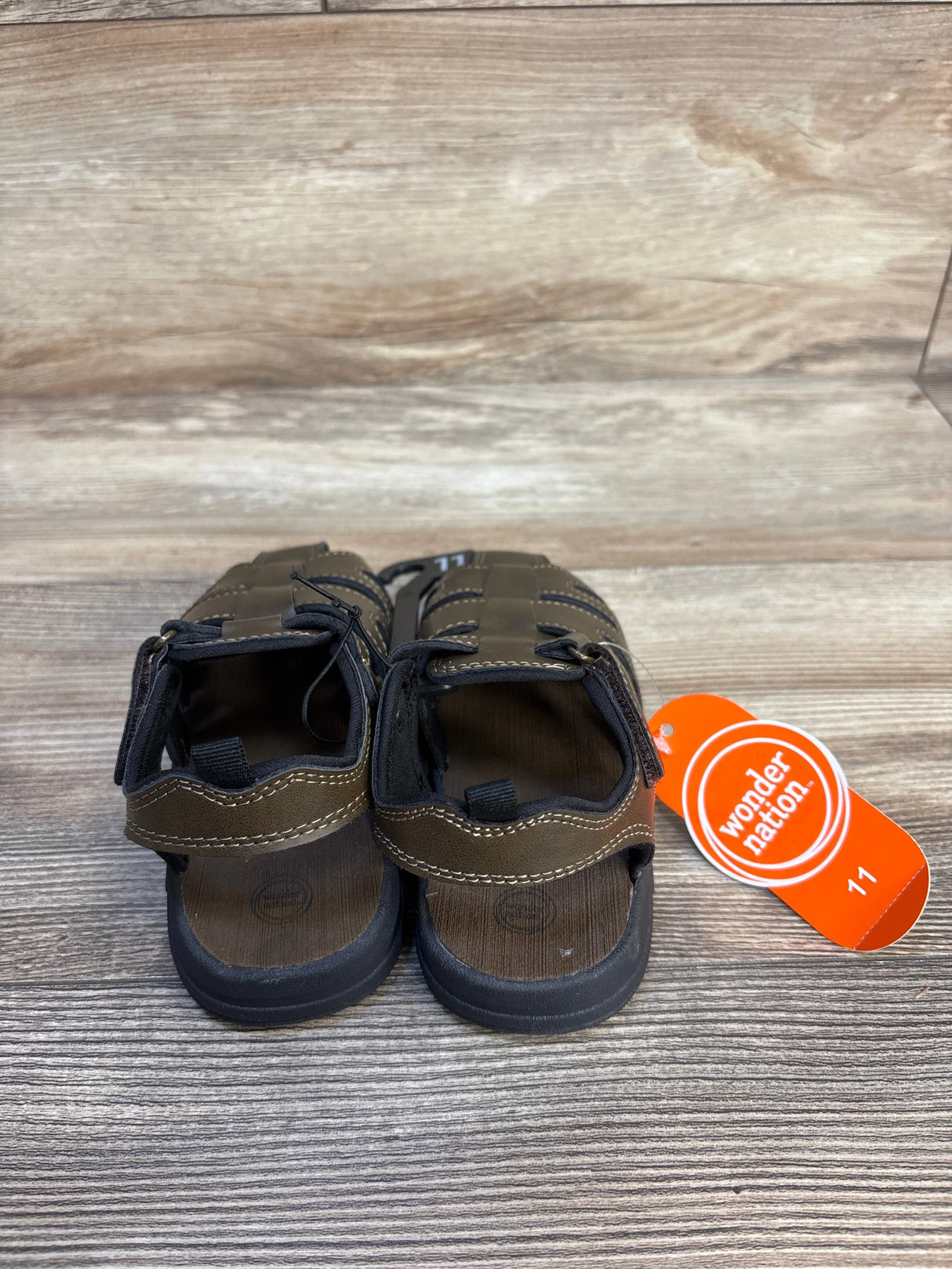 NEW Wonder Nation Fisherman Sandals Brown sz 11c