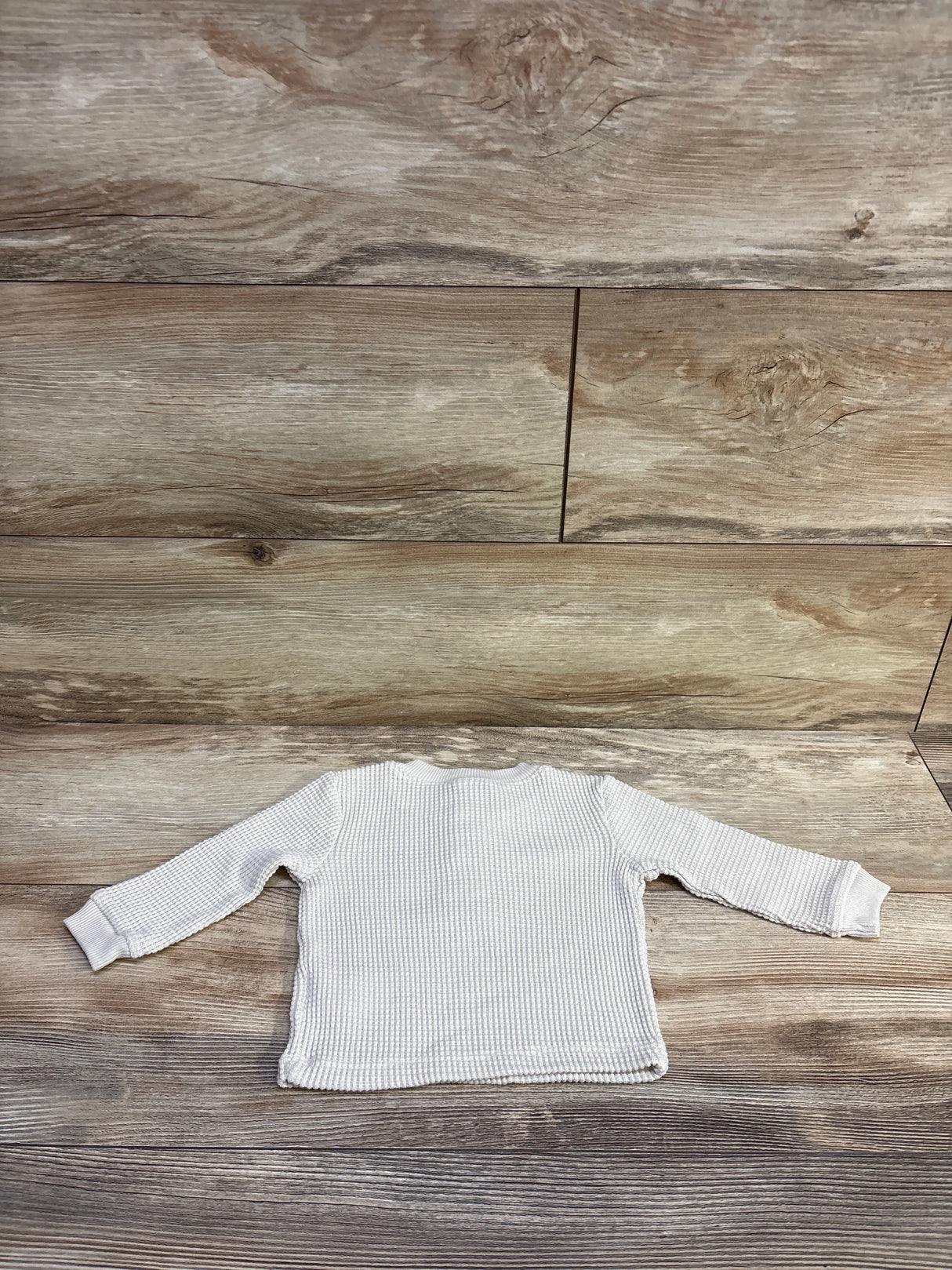 Old Navy Waffle Knit Henley Shirt Oat sz 3-6m
