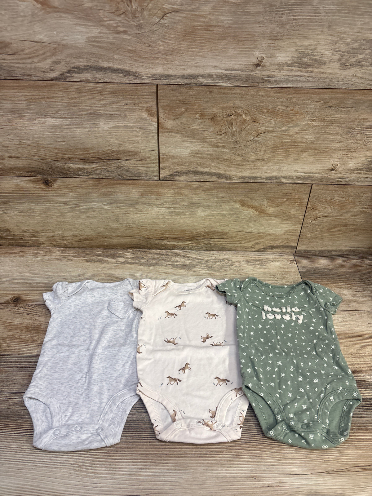 Carter's 3pk Bodysuit Set Green sz 3m