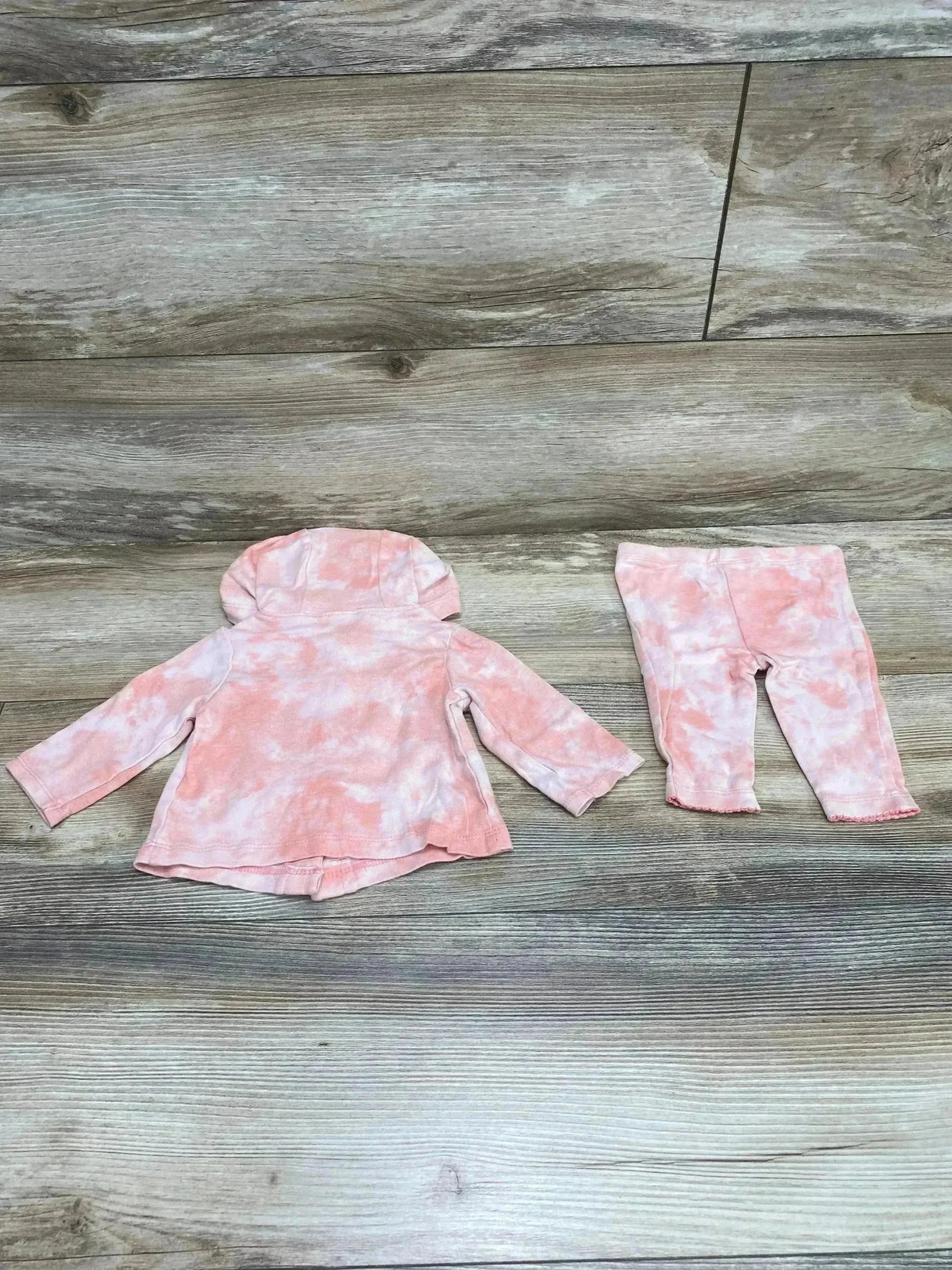 Carter's 2pc Hooded Top & Leggings Pink sz 3m - Me n Mommy To Be
