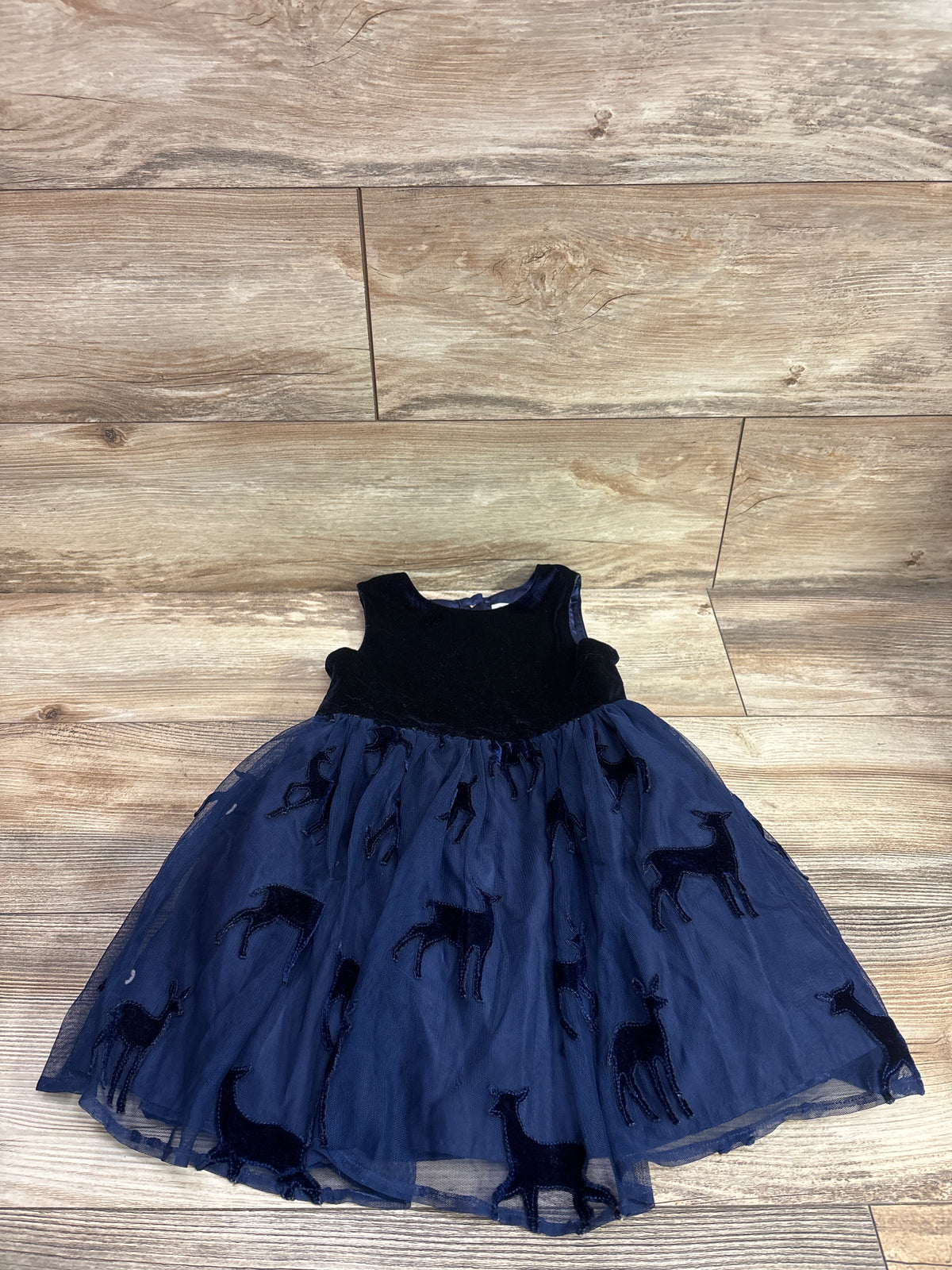 Cat & Jack Velvet Tulle Dress Navy sz 4T