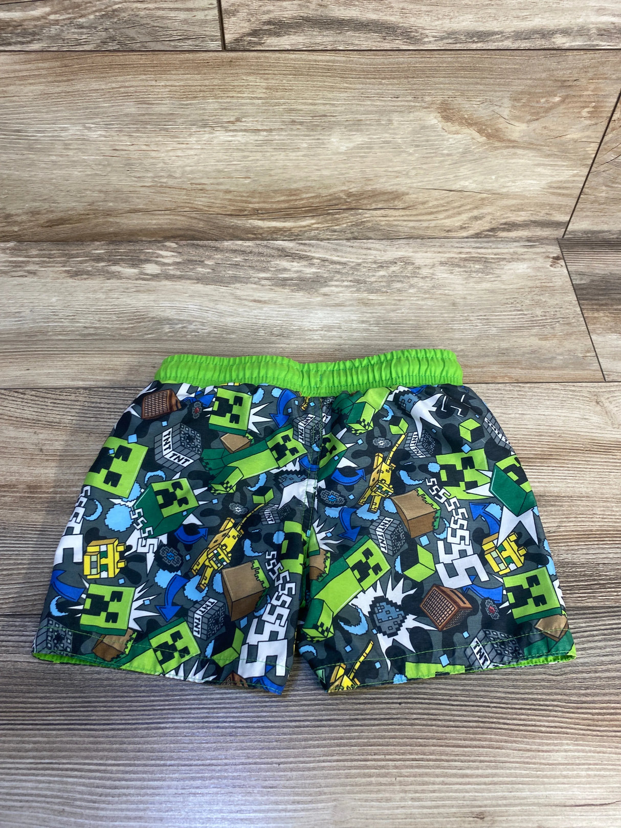Minecraft Swim Trunks Grey sz 4T