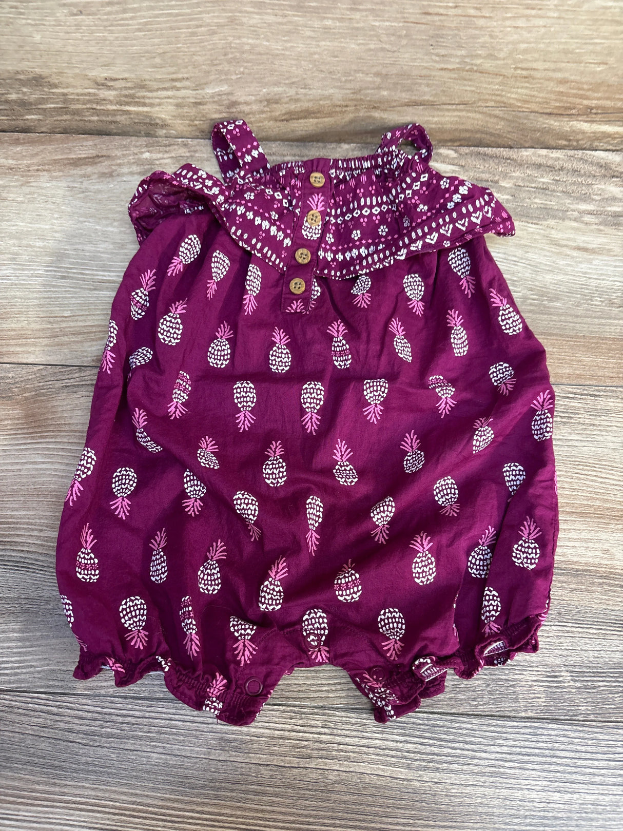 Carter's Pineapple Shortie Romper Purple sz 6m - Me n Mommy To Be
