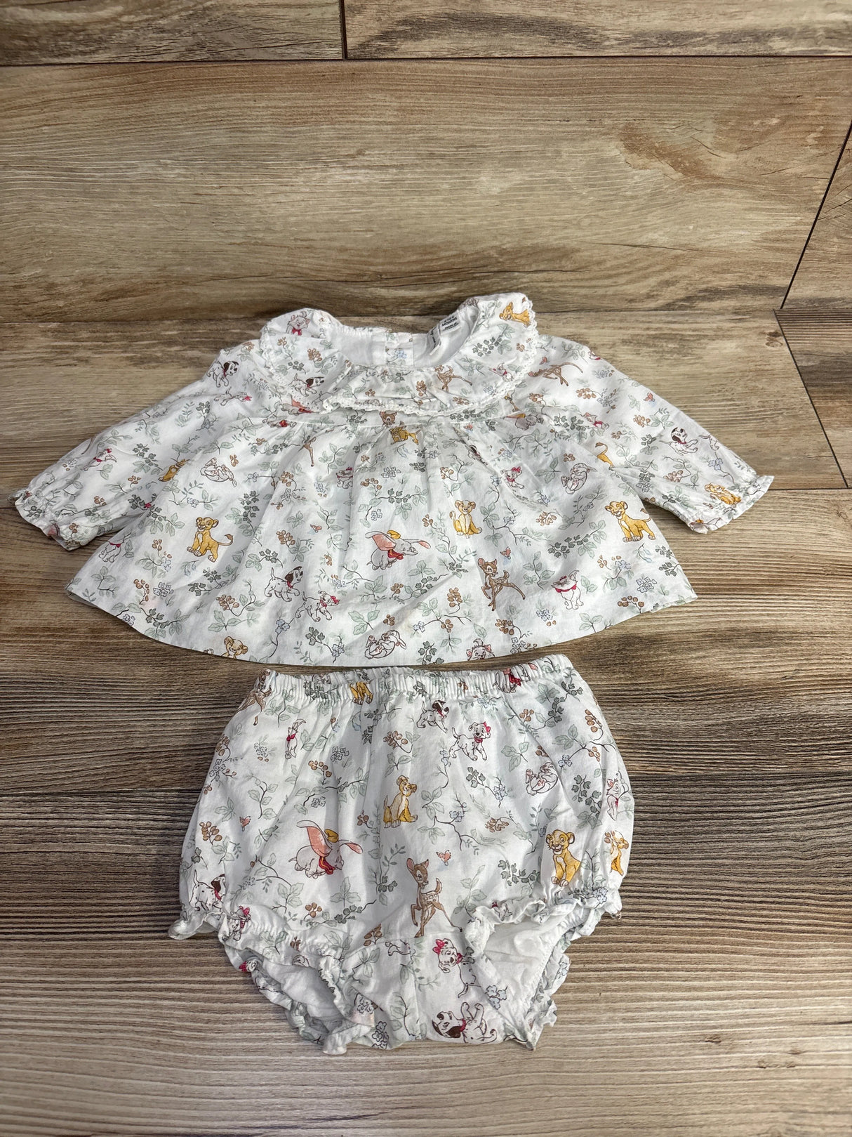 Janie & Jack x Disney Toile Baby Matching Set Ivory sz 3-6m