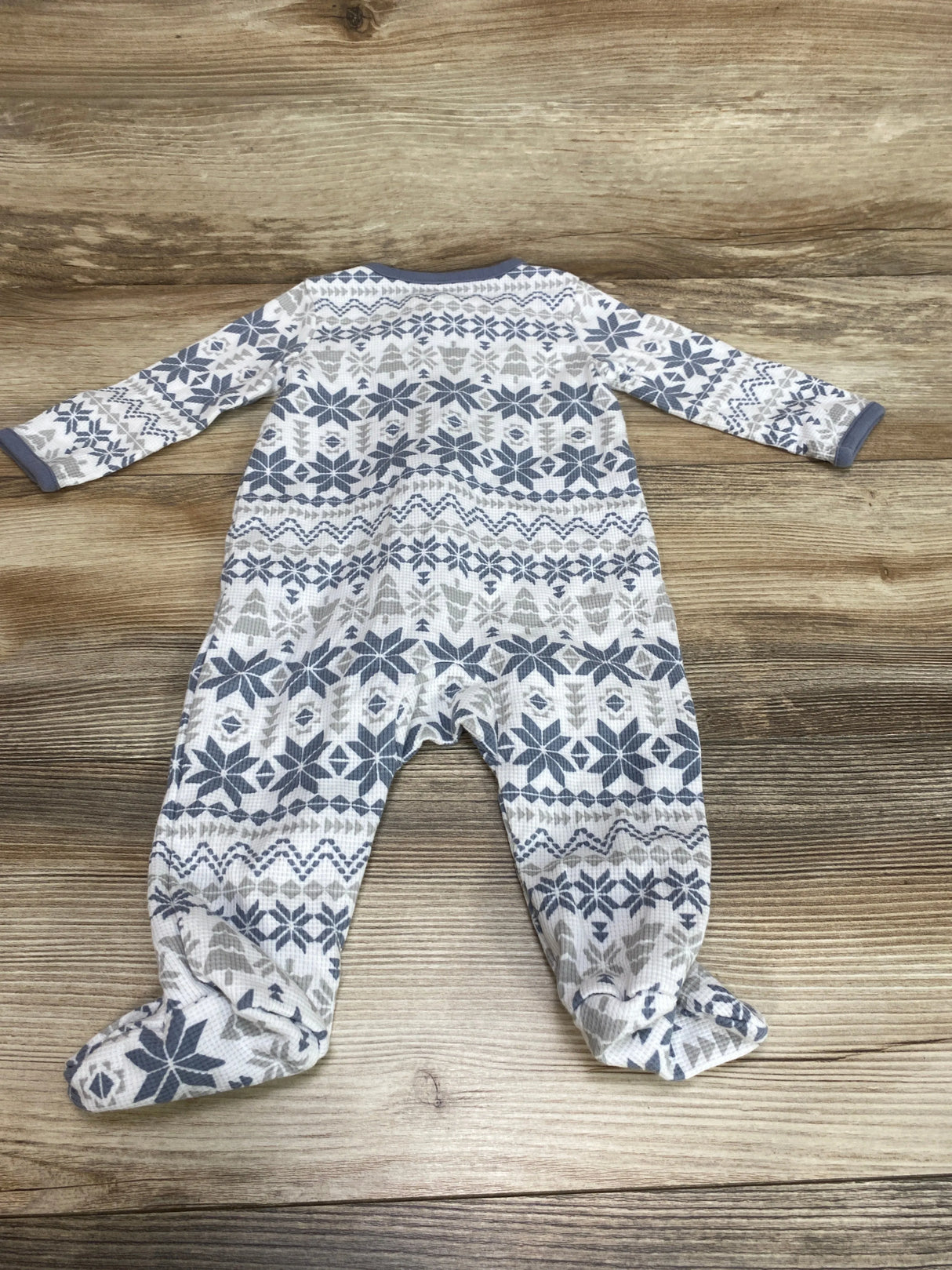 Just One You Snowflake Fair Isle Sleeper White sz 6m - Me n Mommy To Be
