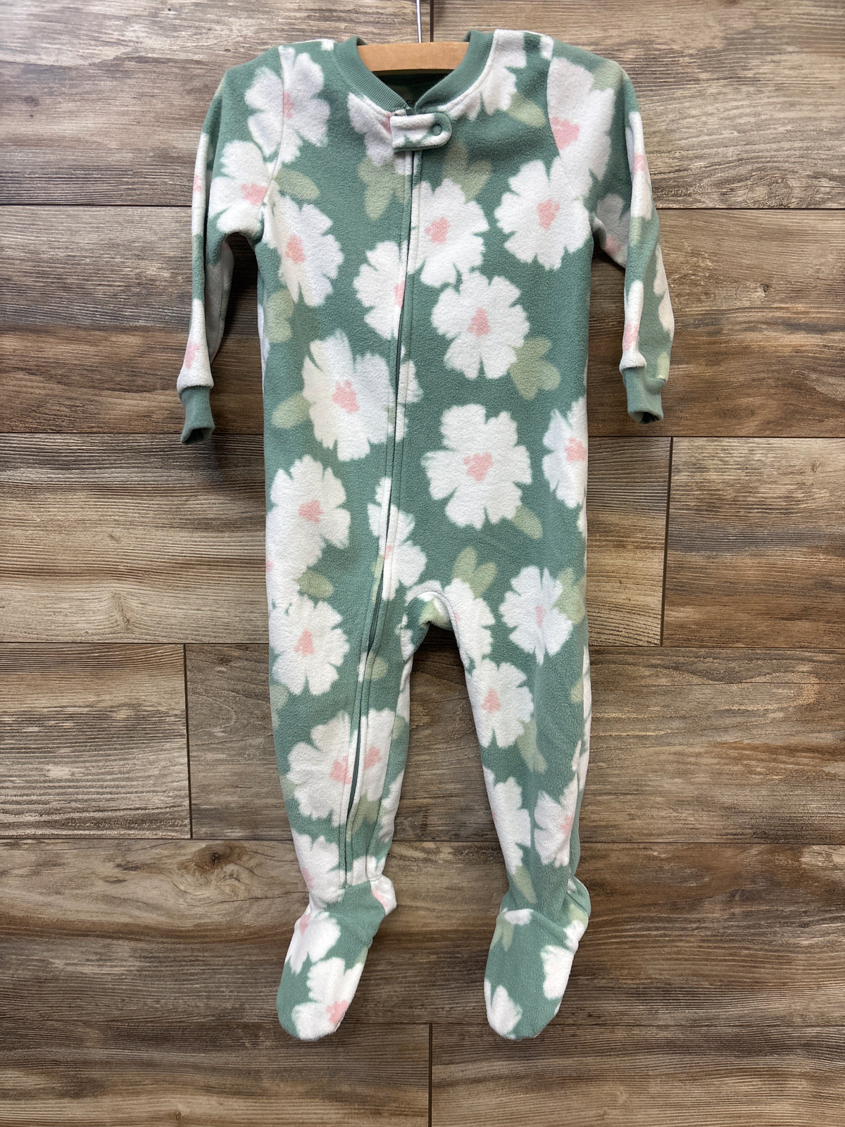 Just One You Floral Blanket Sleeper Green sz 2T