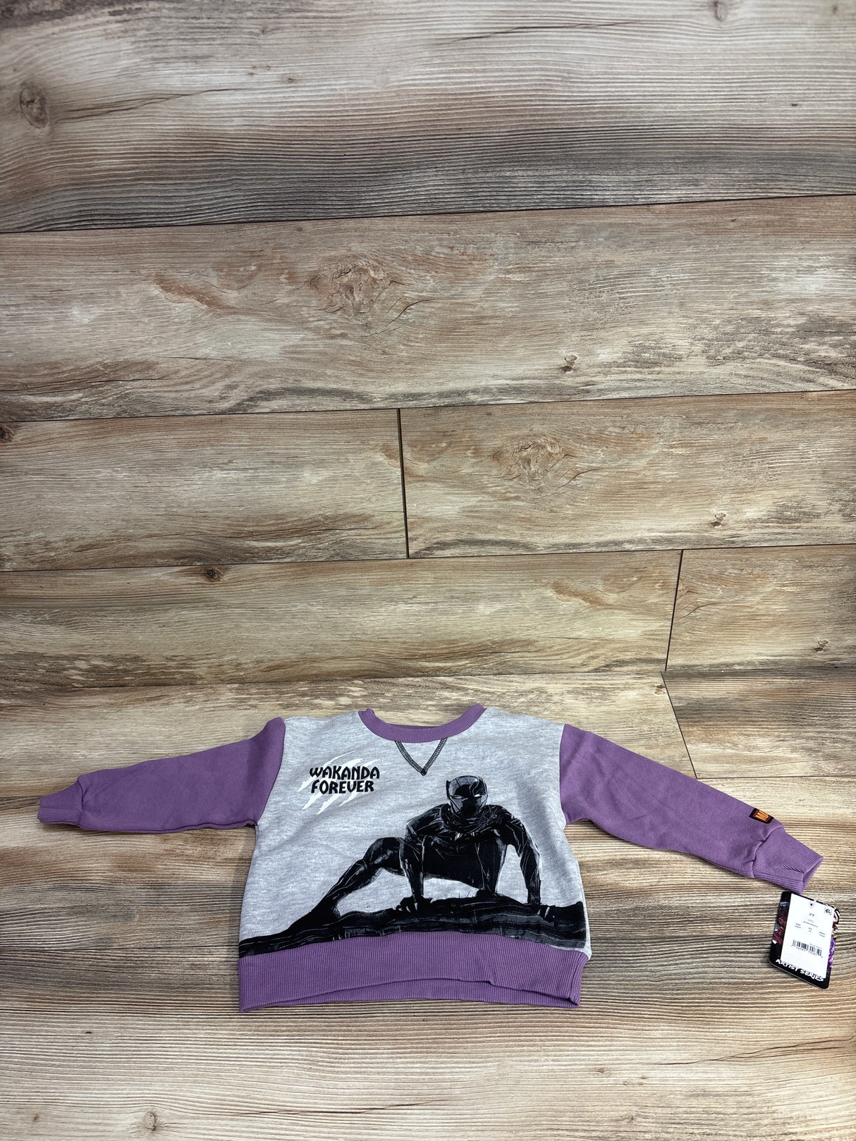 NEW Marvel Wakanda Forever Sweatshirt Purple sz 2T