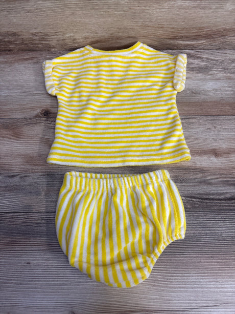 Cat & Jack 2pc Striped Terry Cloth Shirt & Bottoms Yellow sz 3-6m - Me n Mommy To Be