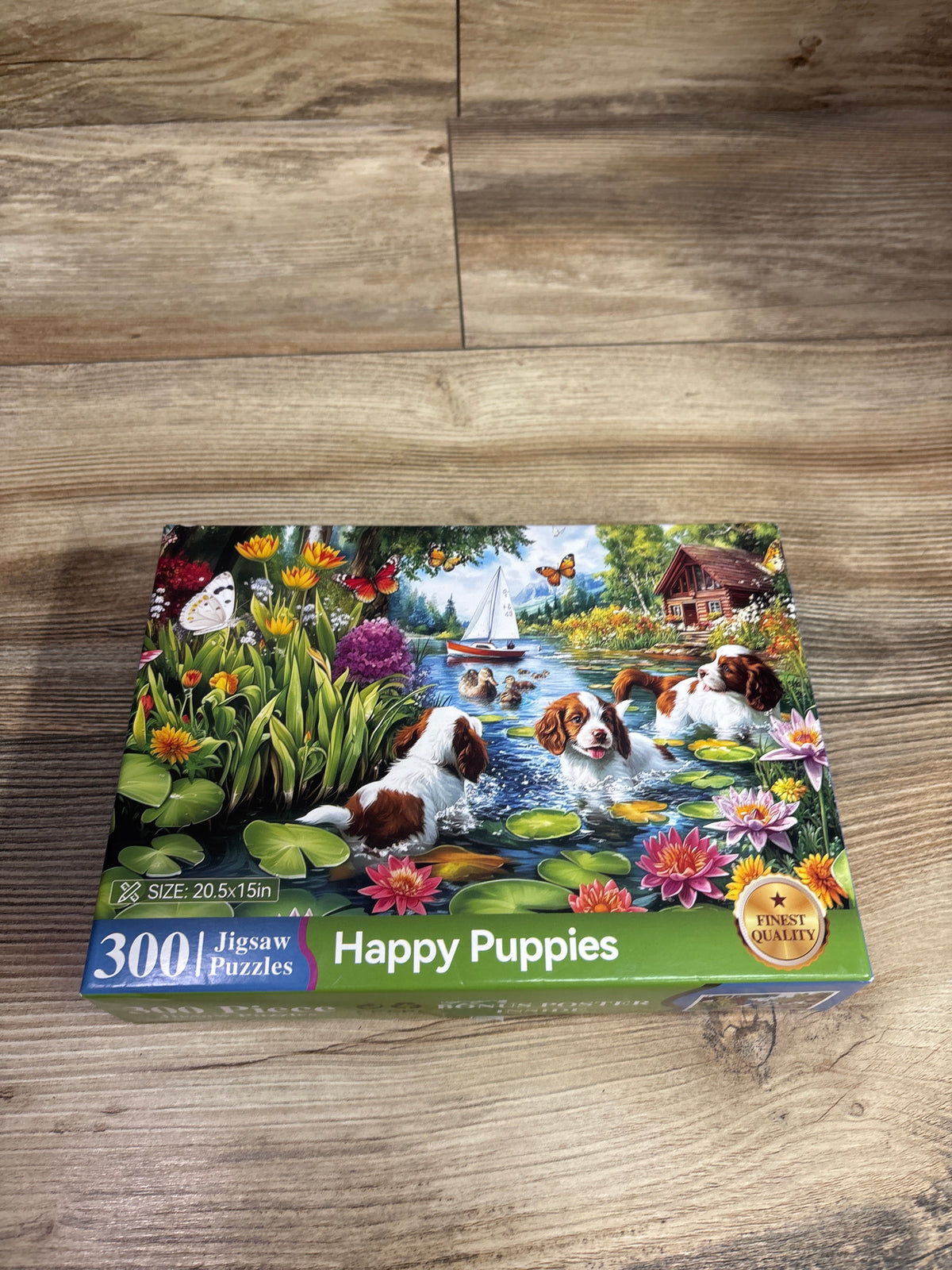 zhiseoyi 300pc Jigsaw Puzzle - Happy Puppies 20.5x15''