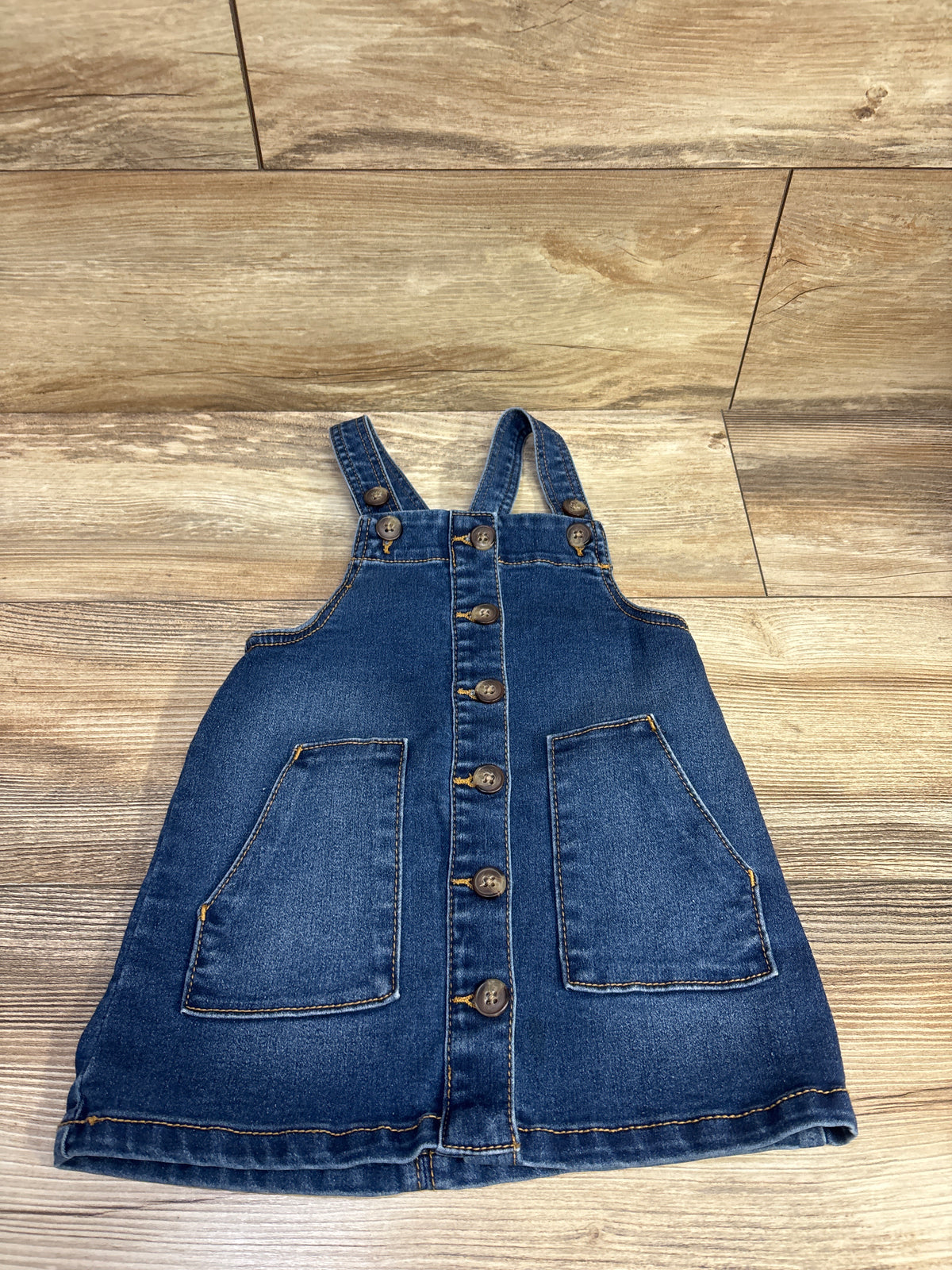 Wonder Nation Button Front Denim Skirtall Blue sz 2T
