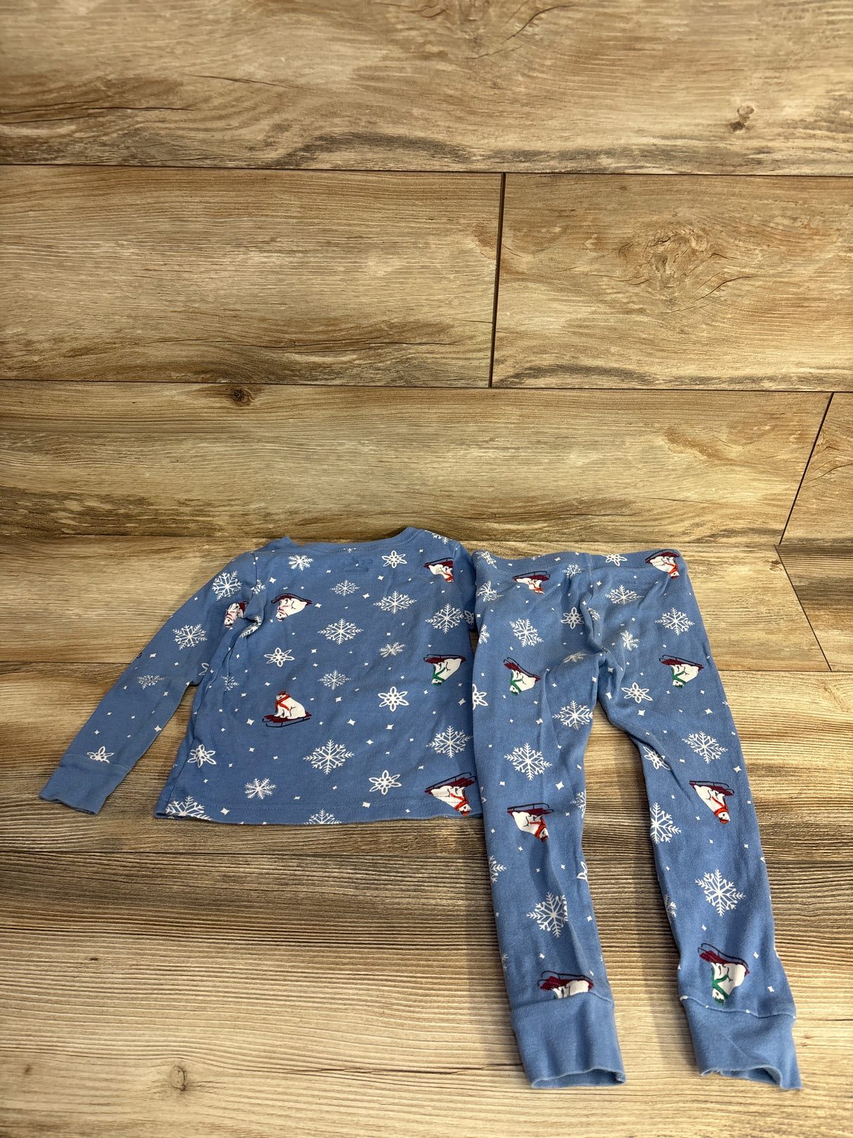 Old Navy 2pc Polar Bear Pajama Set Light Blue sz 3T