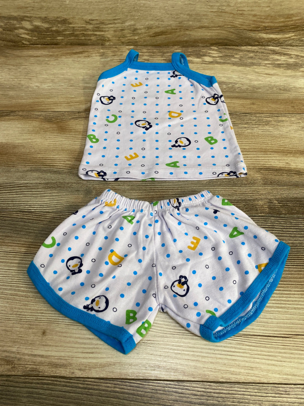 2pc Tank Top & Shorts White sz 0-3m - Me n Mommy To Be