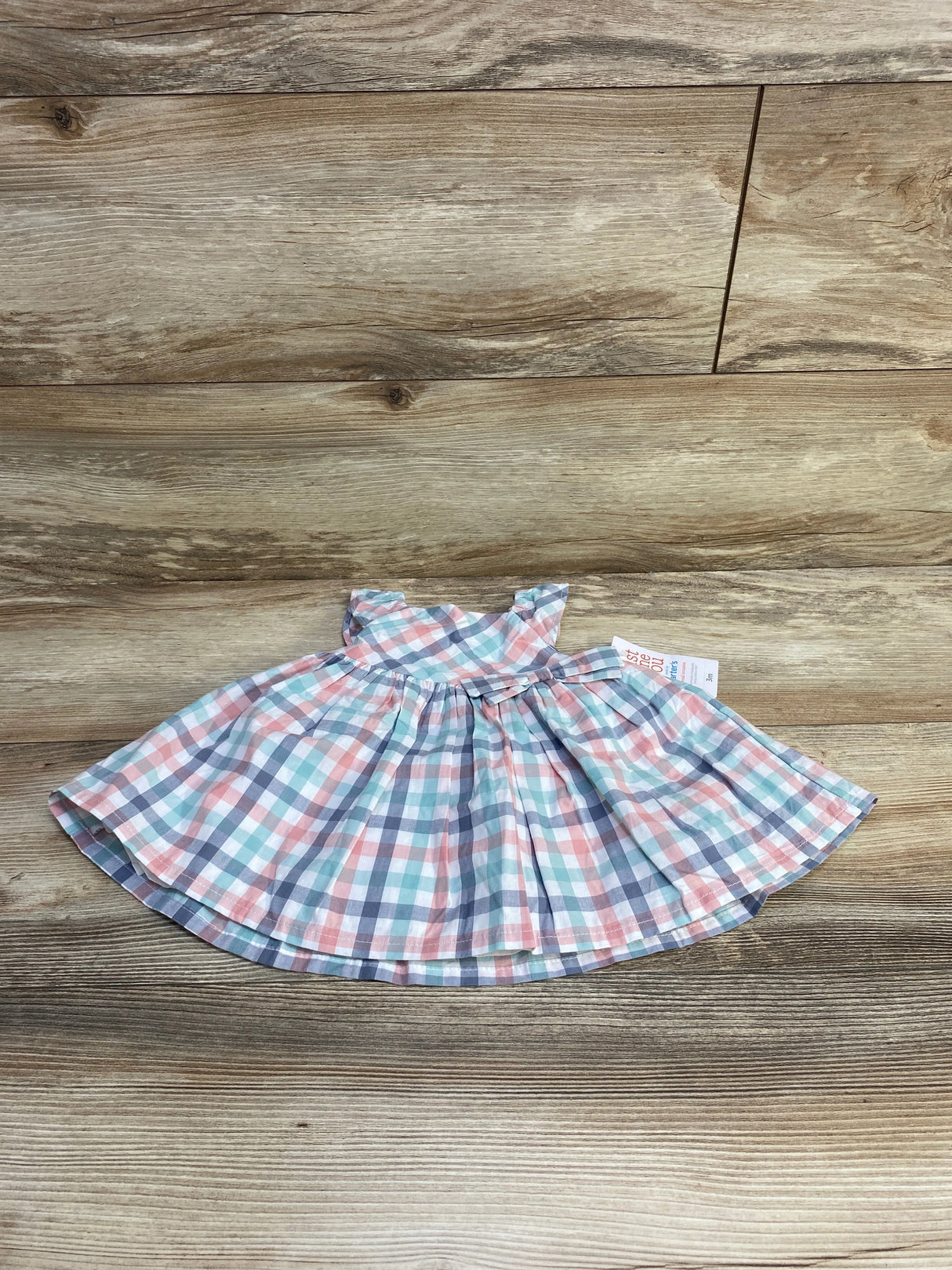 NEW Just One You 2pc Plaid Dress & Bloomers White sz 3m - Me n Mommy To Be