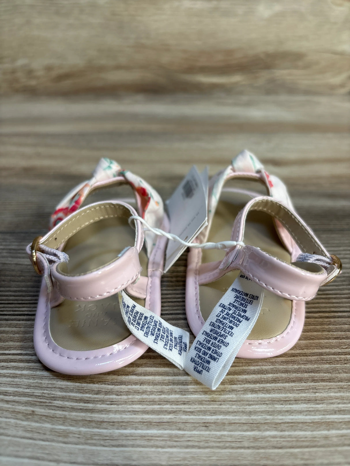 NEW Janie & Jack Floral Bow Sandals Pink sz 4/5c
