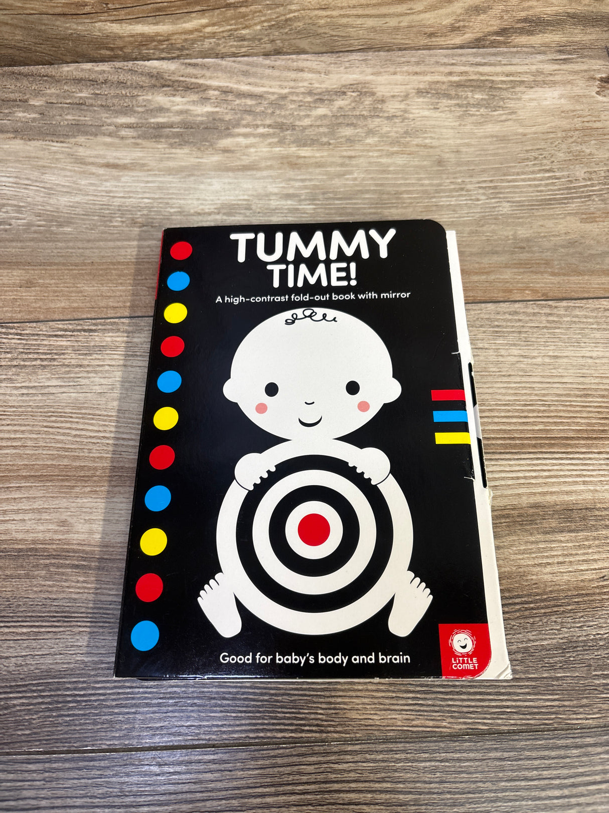 Tummy Time!: A High-Contrast Fold-Out Book with Mirror