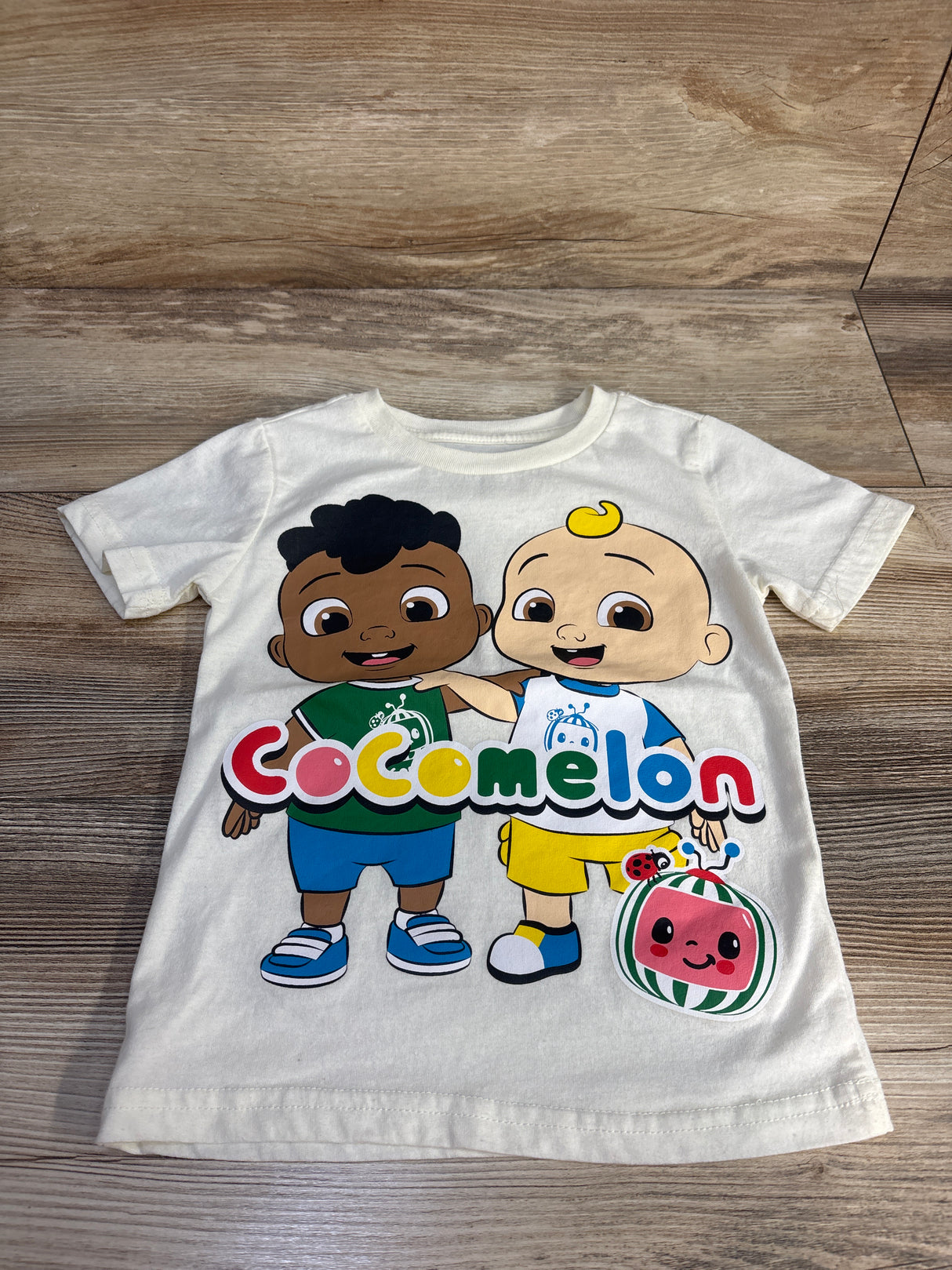 CocoMelon Shirt Pale Yellow sz 3T