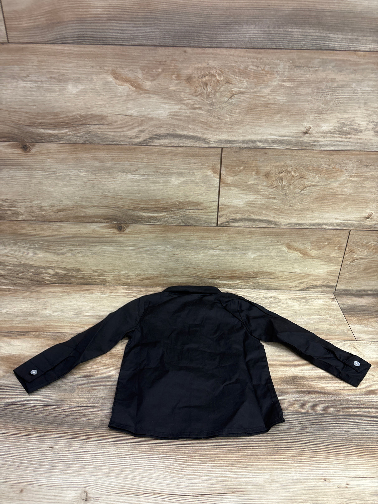 Long Sleeve Button-Up Shirt Black sz 3/4T