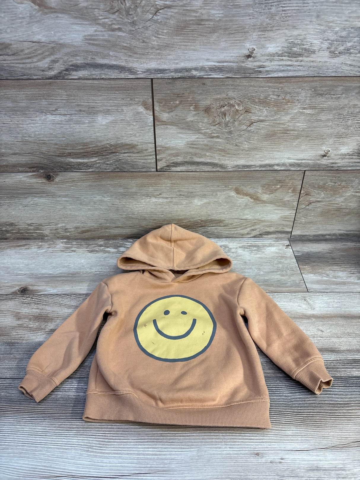 Little Co. Smiley Face Pullover Sweatshirt Orange sz 18m