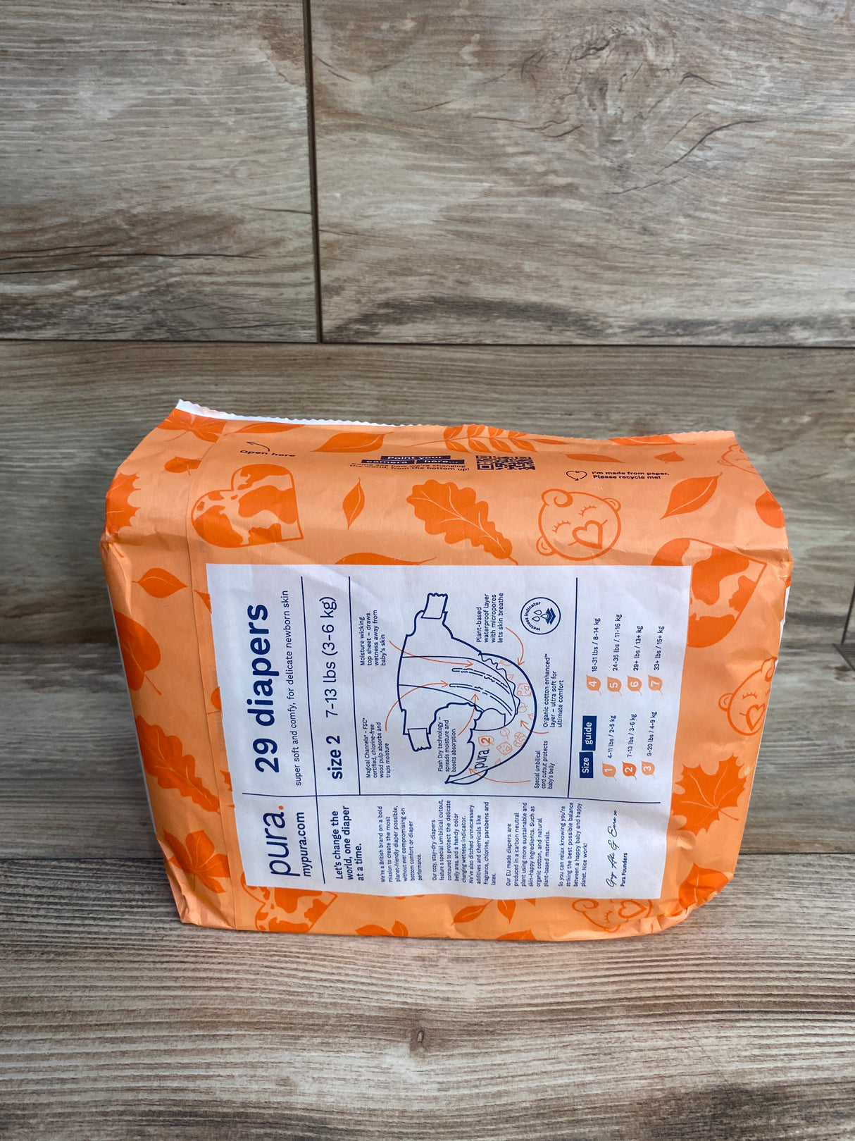 NEW Pura Diapers Size 2 29ct.