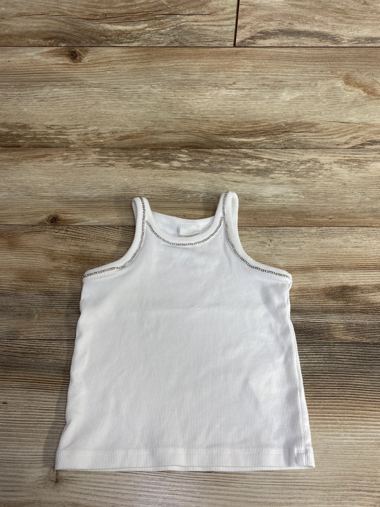 Zara Ribbed Tennis Chain Tank Top White sz 5T-6