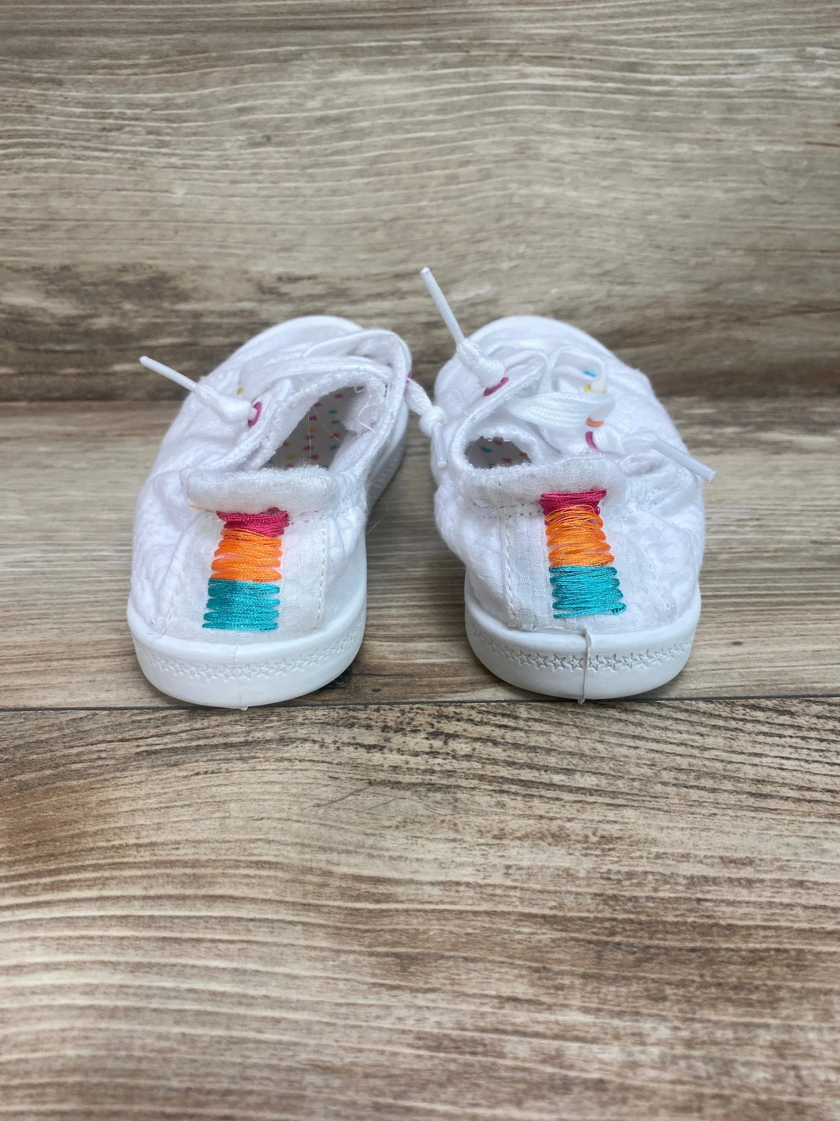 Wonder Nation Girls' Casual Bump Toe Sneaker White Sz 10c - Me n Mommy To Be